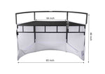 JMAZ JZ5010 Command Booth Event Facade Booth with Adjustable Scrims - Black and White by JMAZ