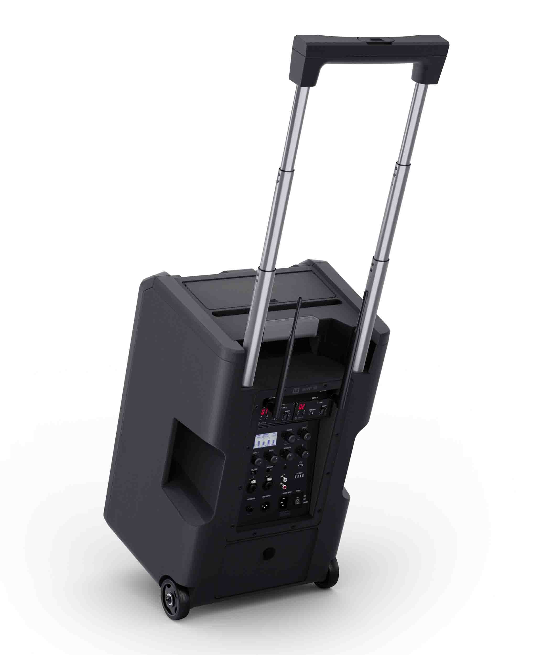 LD System ANNY 10 BPH 2 B4.7, 10" Portable Battery-Powered Bluetooth PA System with Mixer and 2x Headset Microphones Including Bodypacks by LD Systems