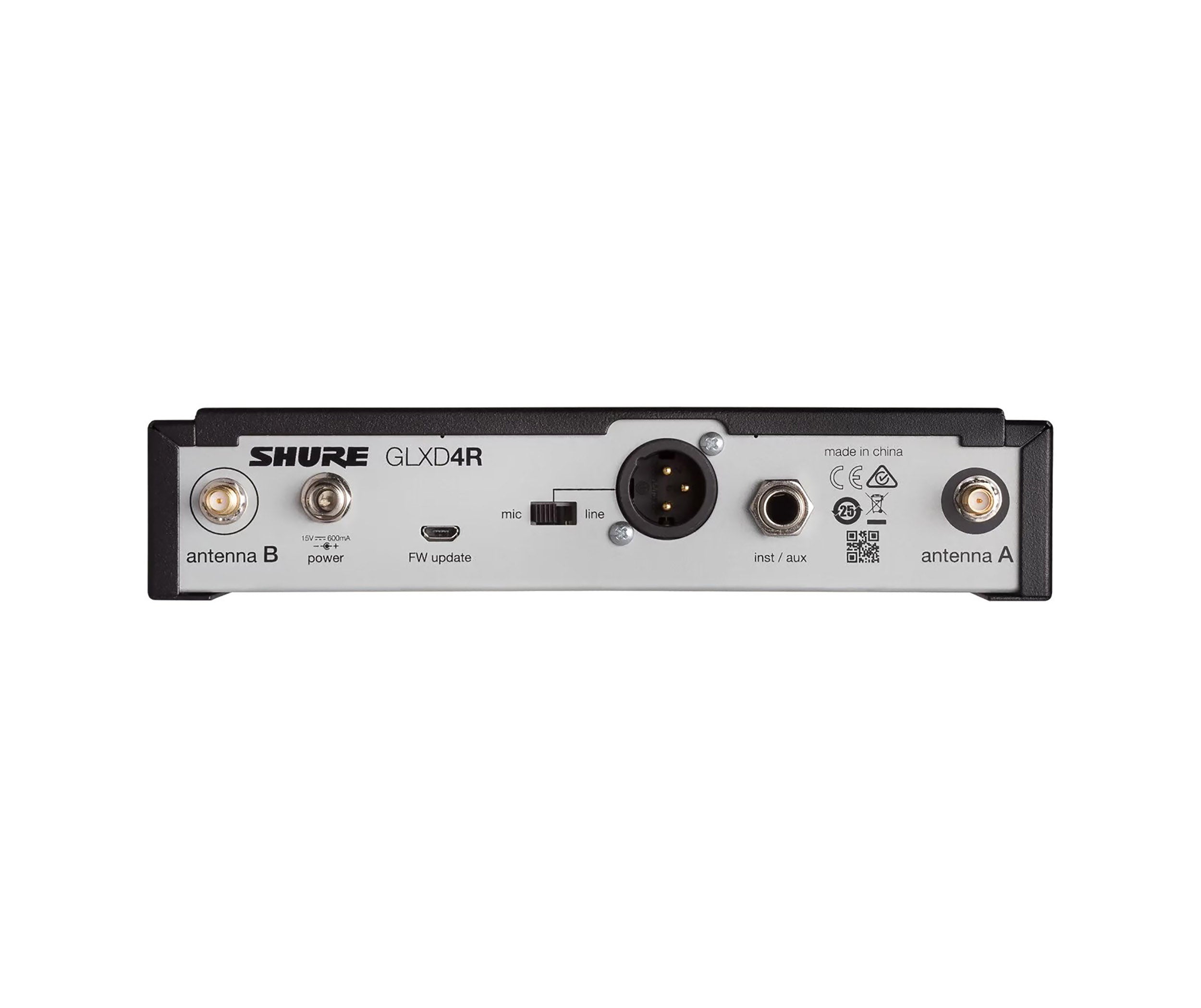 Shure GLXD4R-Z2 Rack Mount Receiver for GLX-D Advanced Digital Wireless Systems by Shure