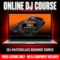 CDJ Masterclass Beginner Course, online DJ video course by Crossfader shown on a laptop, video lessons only, no DJ equipment included - Hollywood DJ