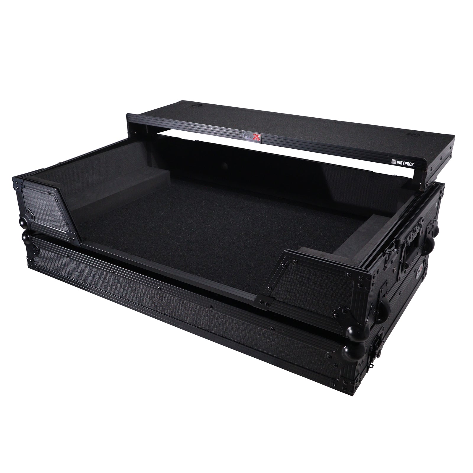 ProX XS-HIT7WLTBL, ATA Flight Road Case for Hercules T7 Inpulse Controller 1U Rack Space and Wheels - Black Finish by ProX Cases