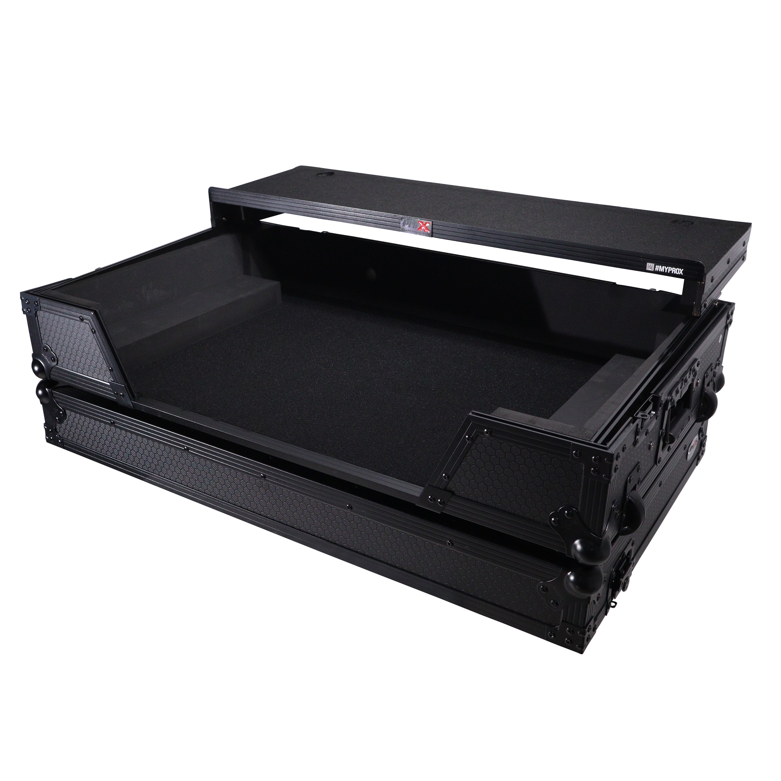 ProX XS-HIT7WLTBL, ATA Flight Road Case for Hercules T7 Inpulse Controller 1U Rack Space and Wheels - Black Finish by ProX Cases