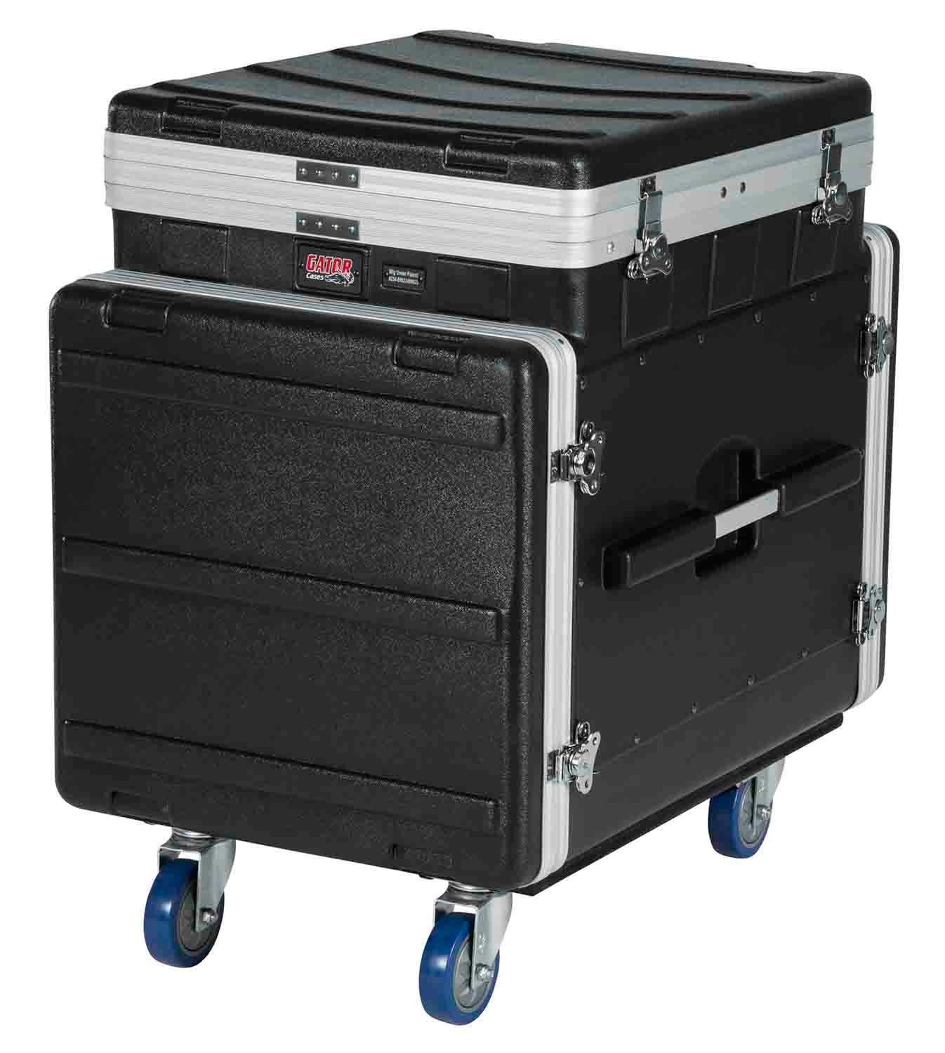 Gator Cases GRC-12X10 PU, 12U Top and 10U Side ATA Molded PE Pop-Up Console Rack by Gator Cases