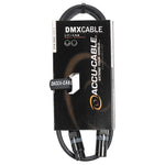 Accu-Cable AC5PDMX3, 5-Pin Male to 5-Pin Female DMX Cable - 3 Ft by Accu Cable