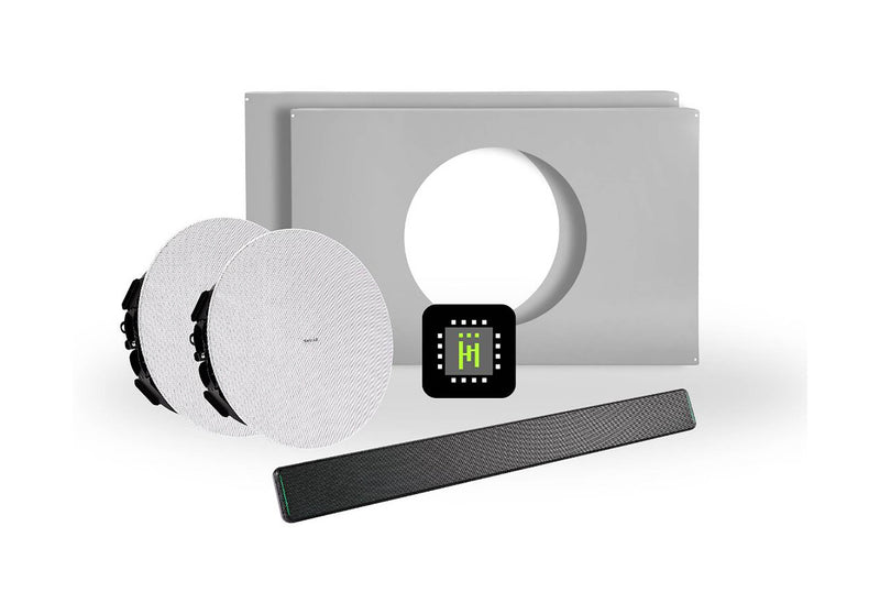 Shure 712M B-V Ecosystem DJ Package Including 1 MXA710-2FT Linear Microphone, 1 IMX-RM8-SUB5, 2 MXN5W-C Ceiling Loudspeaker + 2 Tile Bridge by Shure