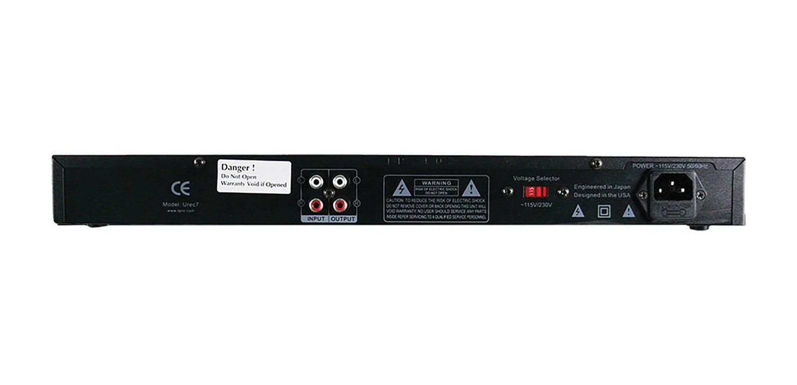 Technical Pro UREC7 Rack-Mountable USB/SD Recording Deck - Black by Technical Pro