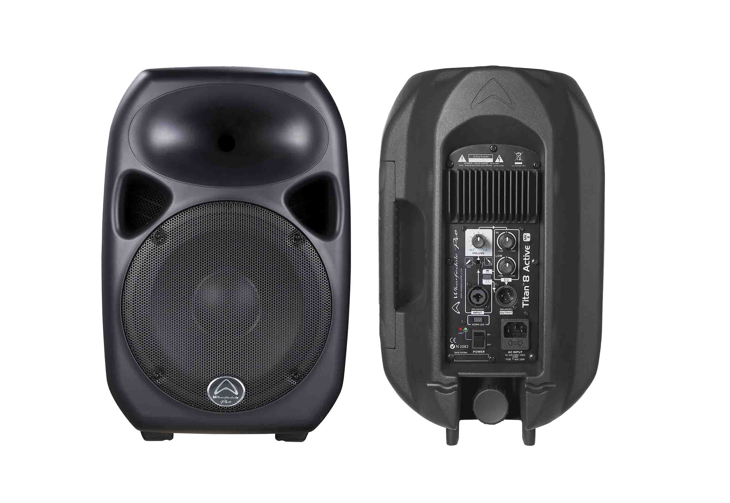 Wharfedale Titan 8A MKII-BK Bi-Amplified Active Loudspeaker - 8 Inches by Wharfedale Pro