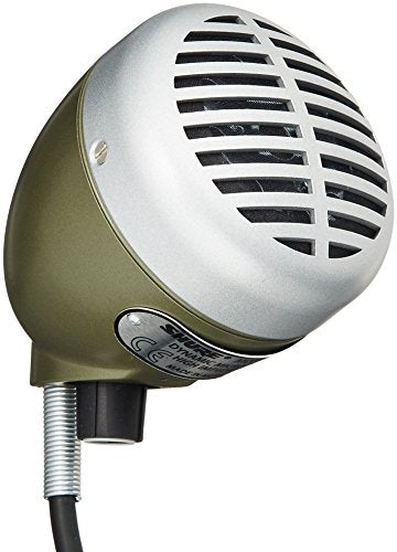 Shure 520DX, Omnidirectional Dynamic "Green Bullet" Microphone for Harmonica