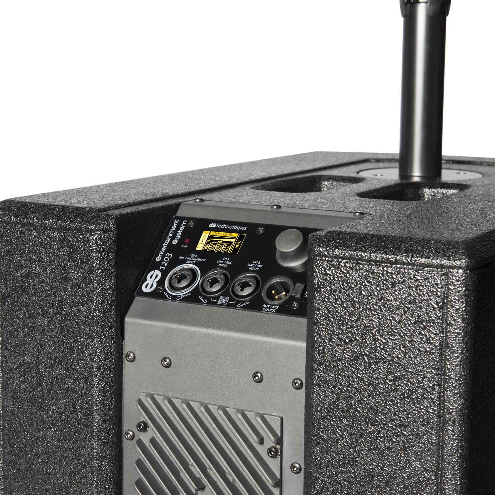 dB Technologies ES1203DP Portable Stereo Sound System DJ Package with Design Pole - Black by DB Technologies