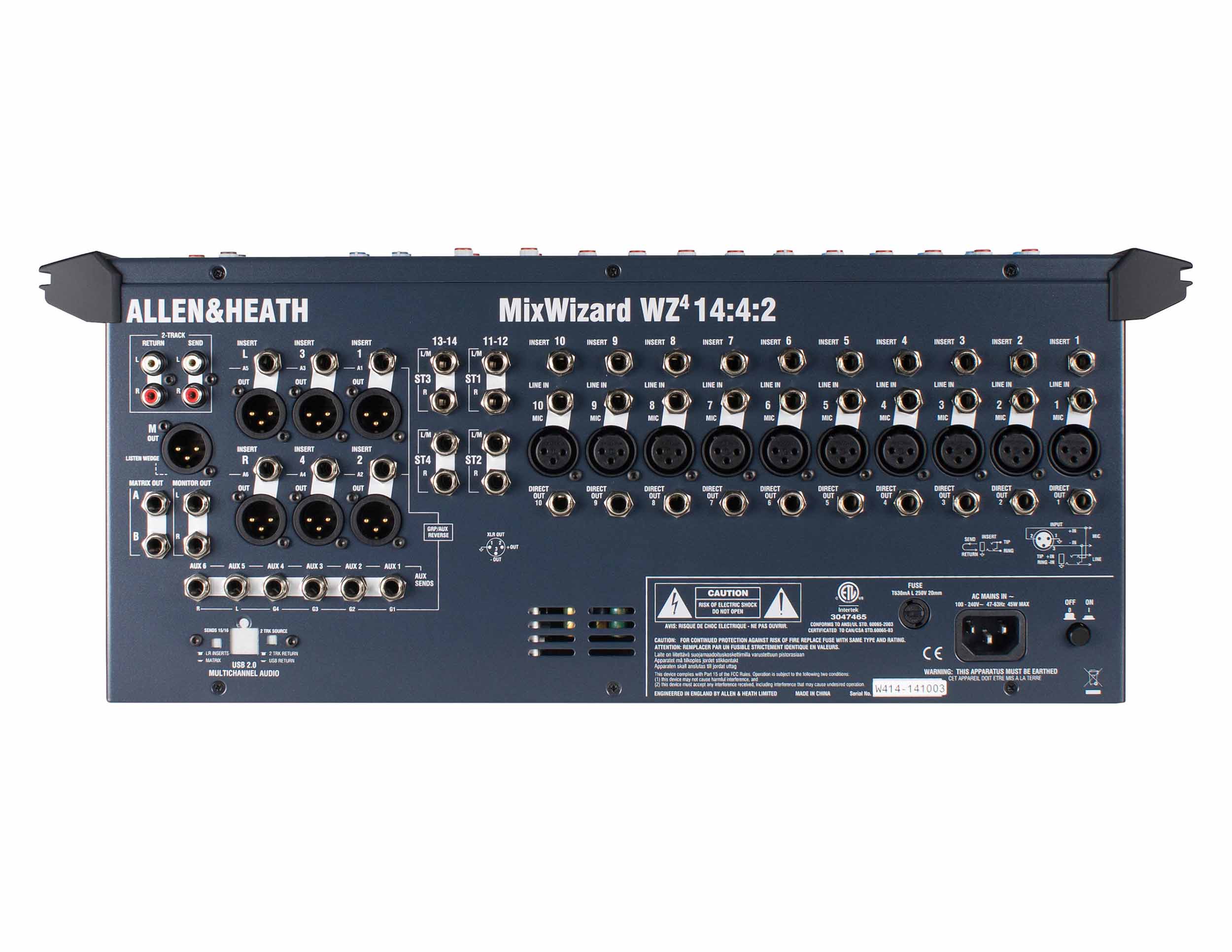 Allen & Heath MixWizard WZ4 14:4:2 Desk / Rack Mountable Mixer