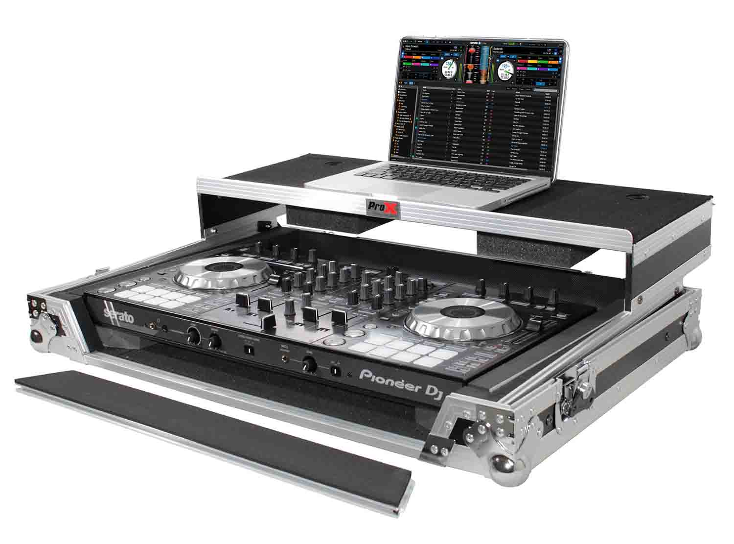 ProX XS-UXLTMK2 DJ Flight Road Case for Medium Size DJ Controllers with Sliding Laptop Shelf