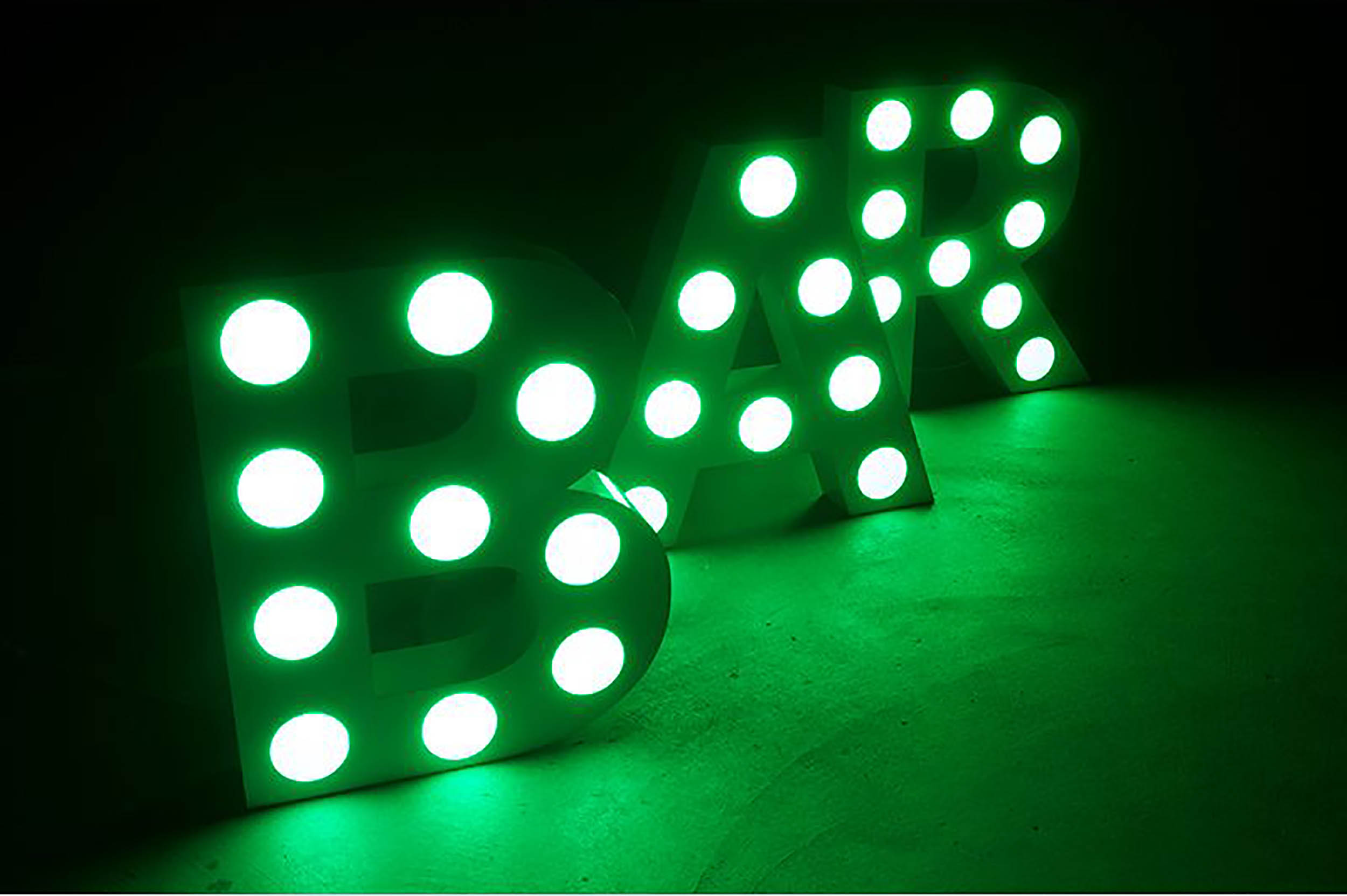 Eliminator Lighting Decor BAR Mini, 24-Inch-Tall White LED Letters - RGBW by Eliminator Lighting