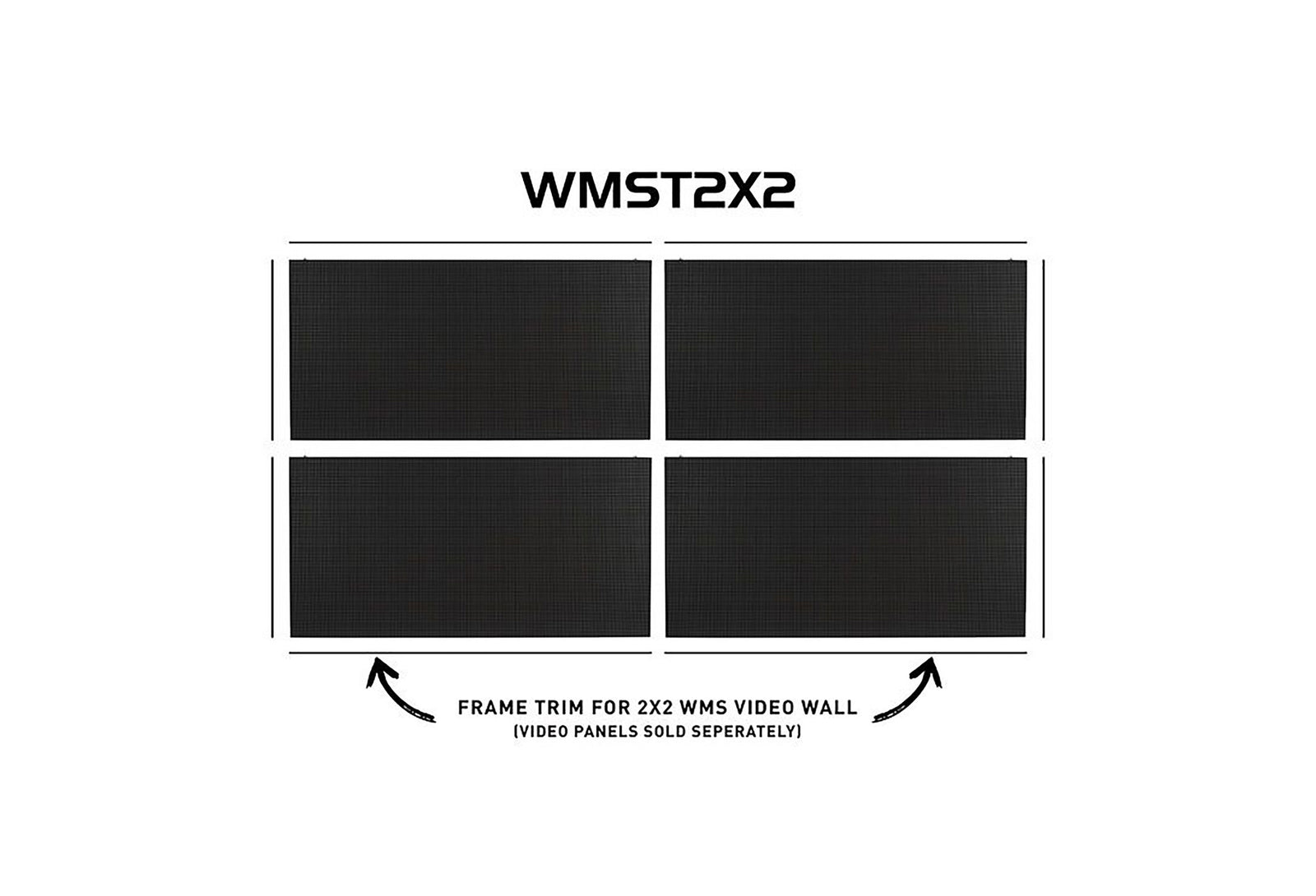 ADJ WMST2X2, Frame Trim Kit for 2x2 WMS Series Video Wall by ADJ