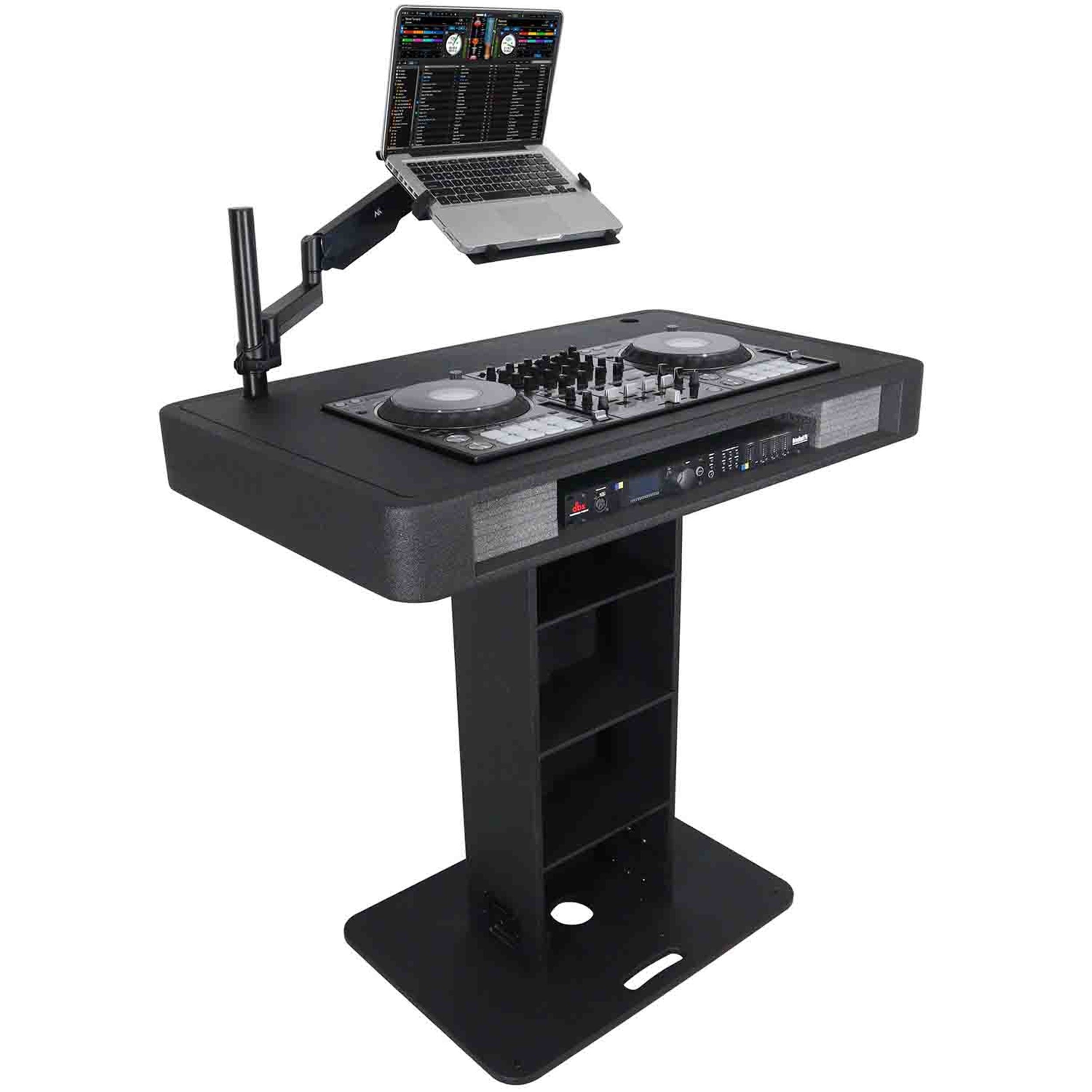 ProX XZF-DJCTBL, DJ Control Tower Podium Stand for PIONEER XDJ-XZ DDJ-1000, DDJ-SX3 RANE One - Black