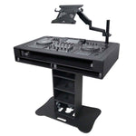ProX Rev7 Control Tower Podium with 2x1U Rack Case DJ Package - Black by ProX Cases