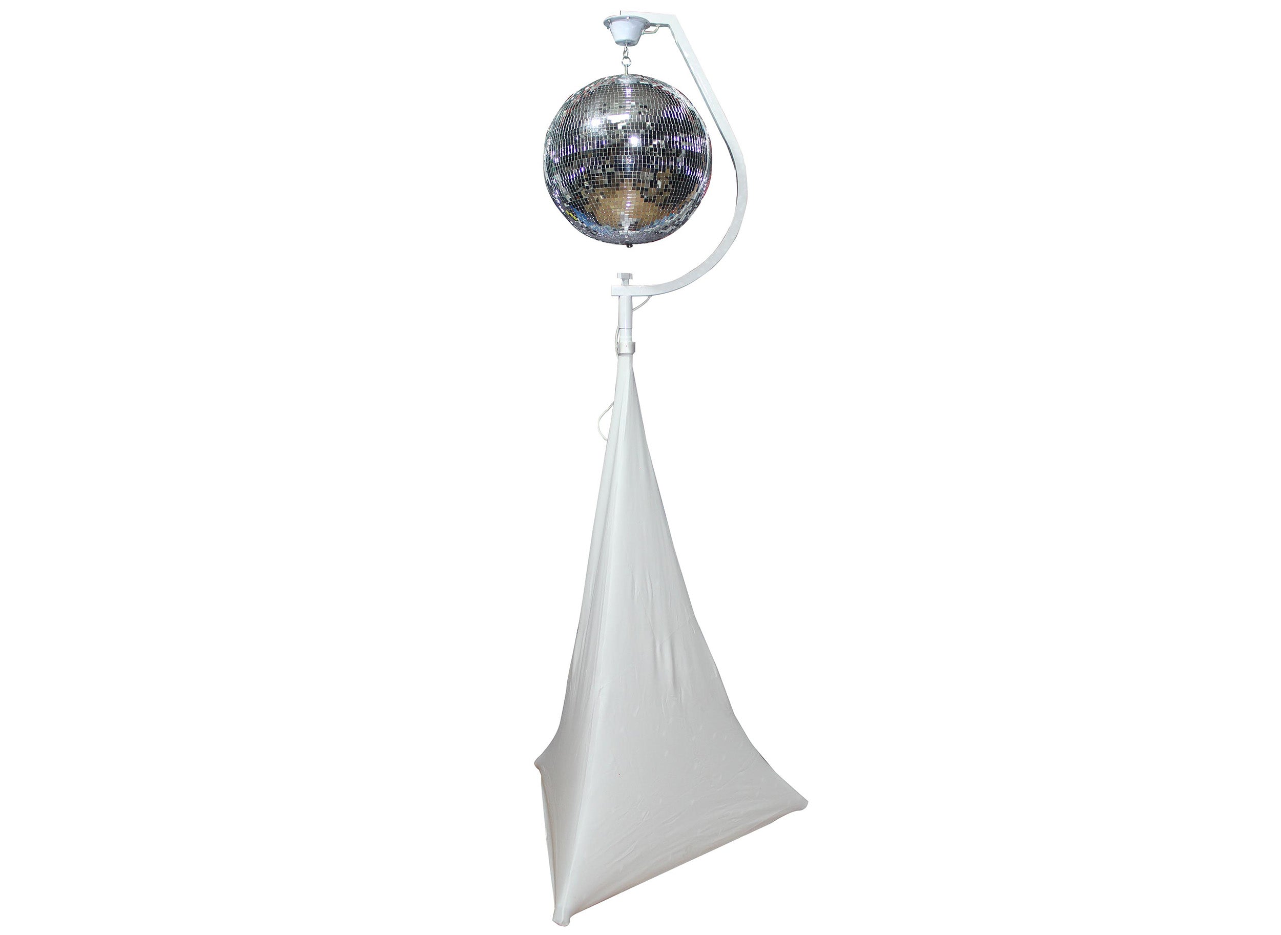 B-Stock Scratch & Dent: ProX X-MB20STAND 20" Mirror Ball Free Standing Hook with 1 RPM Motor - White