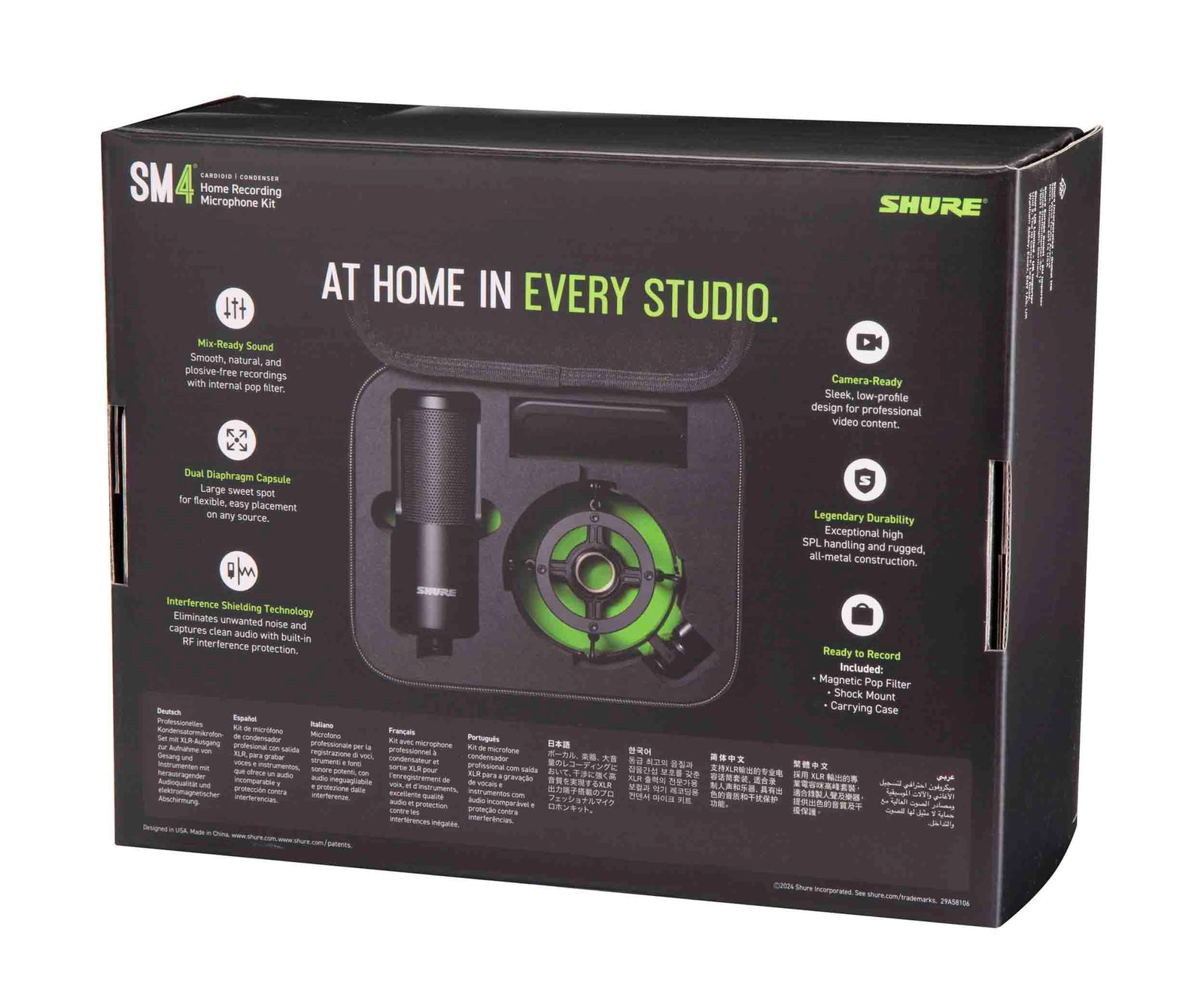 Shure SM4-K Dual-Diaphragm Condenser Home Recording Microphone by Shure