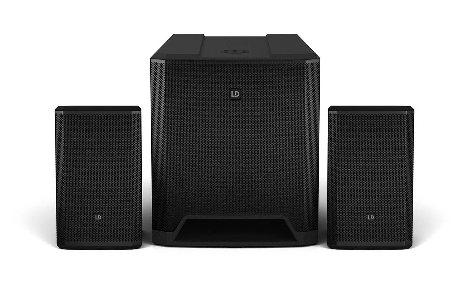 LD Systems DAVE 18 G4X Compact 2.1 Powered PA System with Bluetooth and Mixer - 2000W RMS