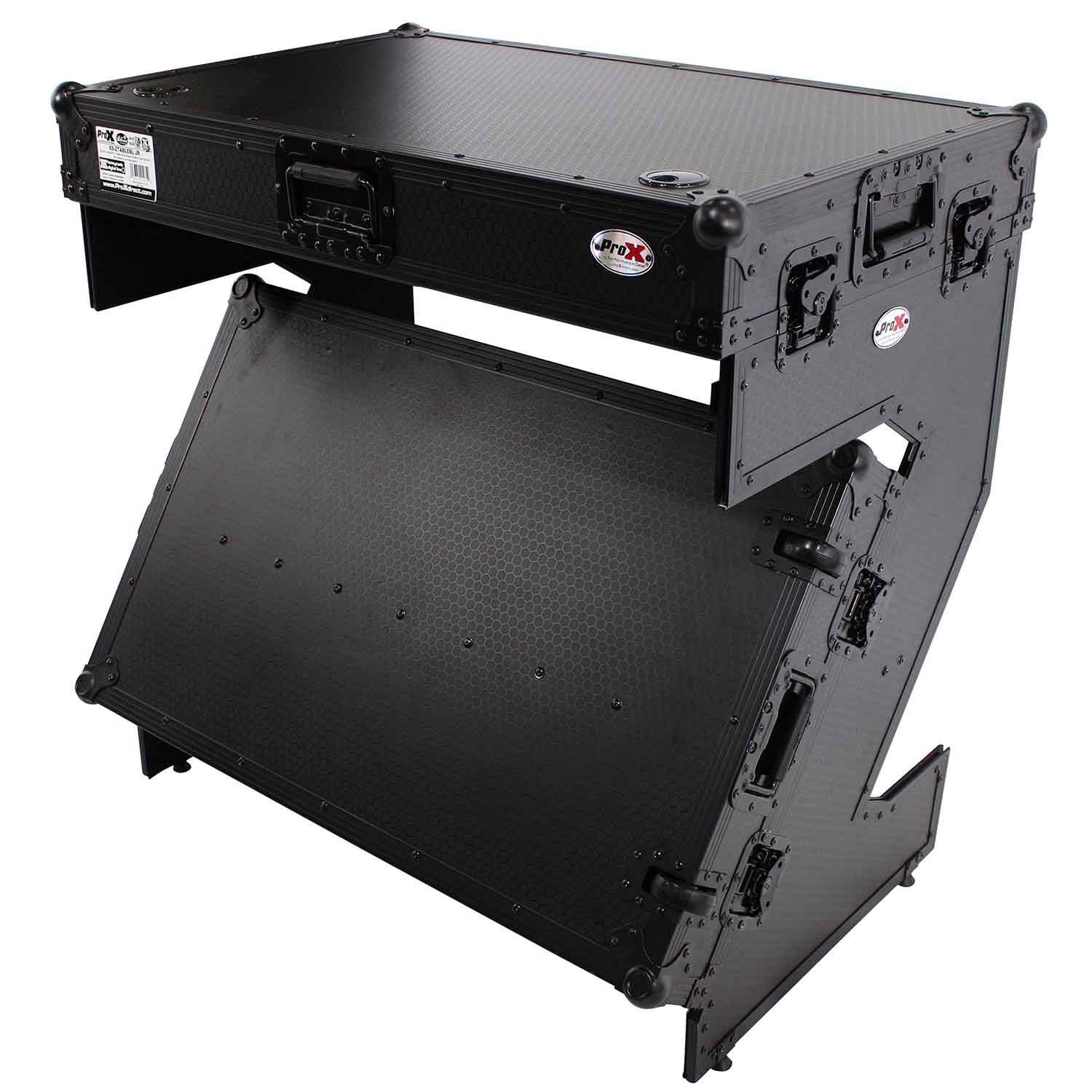 ProX XS-ZTABLEBL JR, DJ Workstation & Flight Case Table With Wheels - Black by ProX Cases