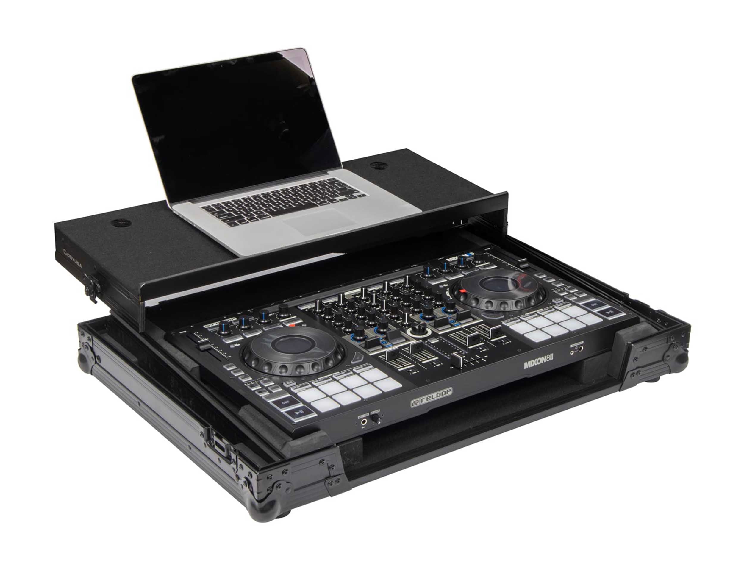 Odyssey FZGSAMIXON8BL, Flight Case with Angle Glide Platform for Reloop Mixon 8 Pro by Odyssey