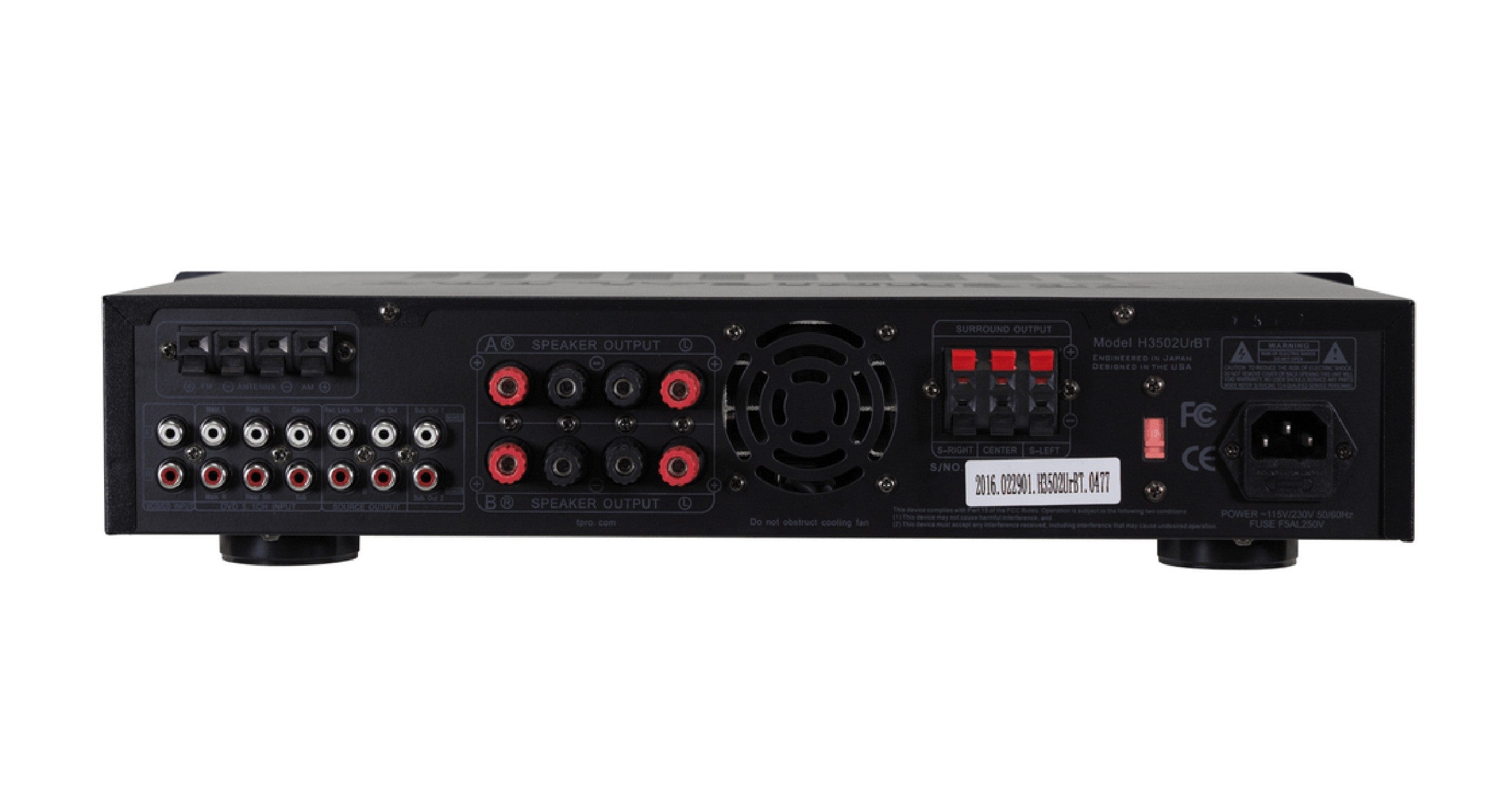 Technical Pro H3502URBT Digital Hybrid Amplifier with AM/FM Tuner - 3500 Watts by Technical Pro