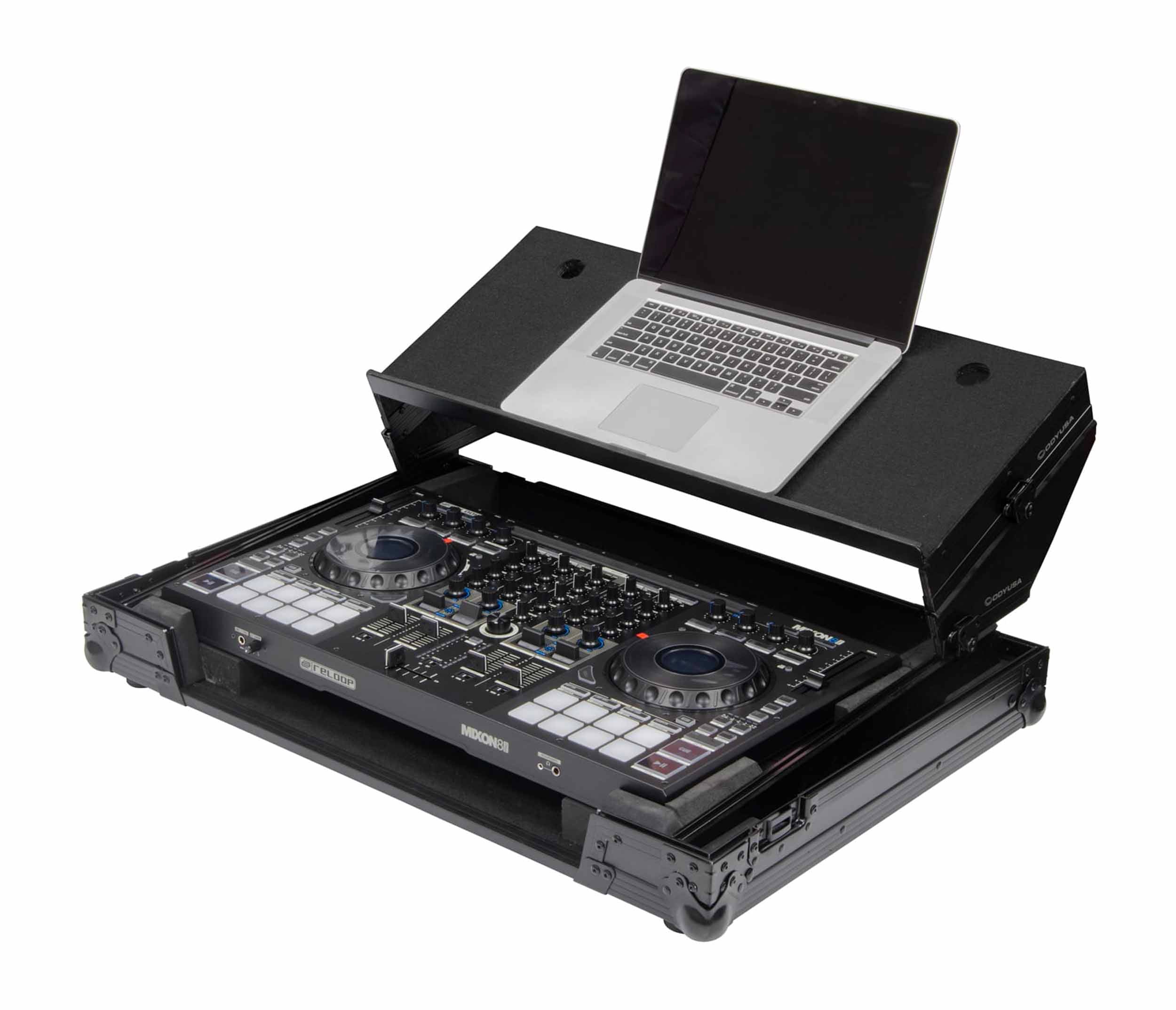 Odyssey FZGSAMIXON8BL, Flight Case with Angle Glide Platform for Reloop Mixon 8 Pro by Odyssey