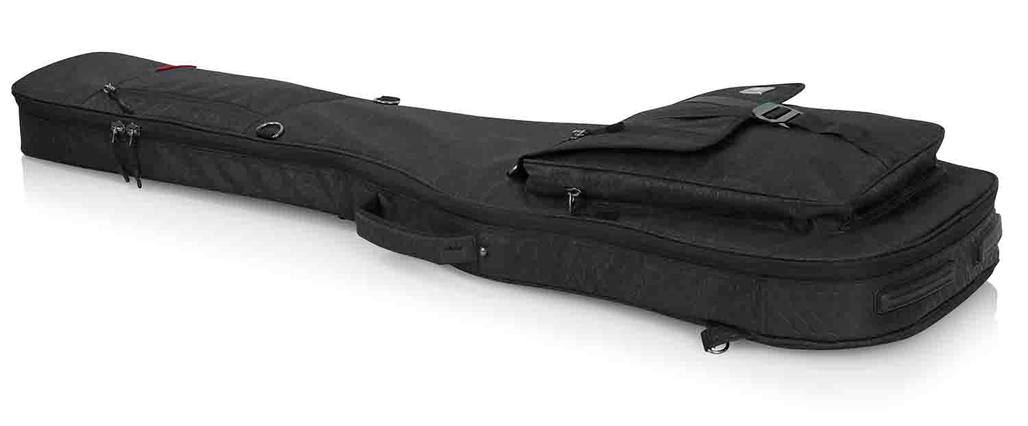 Gator Cases GT-BASS-BLK Transit Series Bass Guitar Gig Bag with Charcoal Black Exterior by Gator Cases