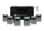 ADJ Element H6, Event Up Lighting System With (6) IP54-Rated Black Fixtures and Charging Flight Case by ADJ