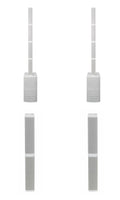 dB Technologies ES1203WDP Portable Stereo Sound System DJ Package with Design Pole - White by DB Technologies
