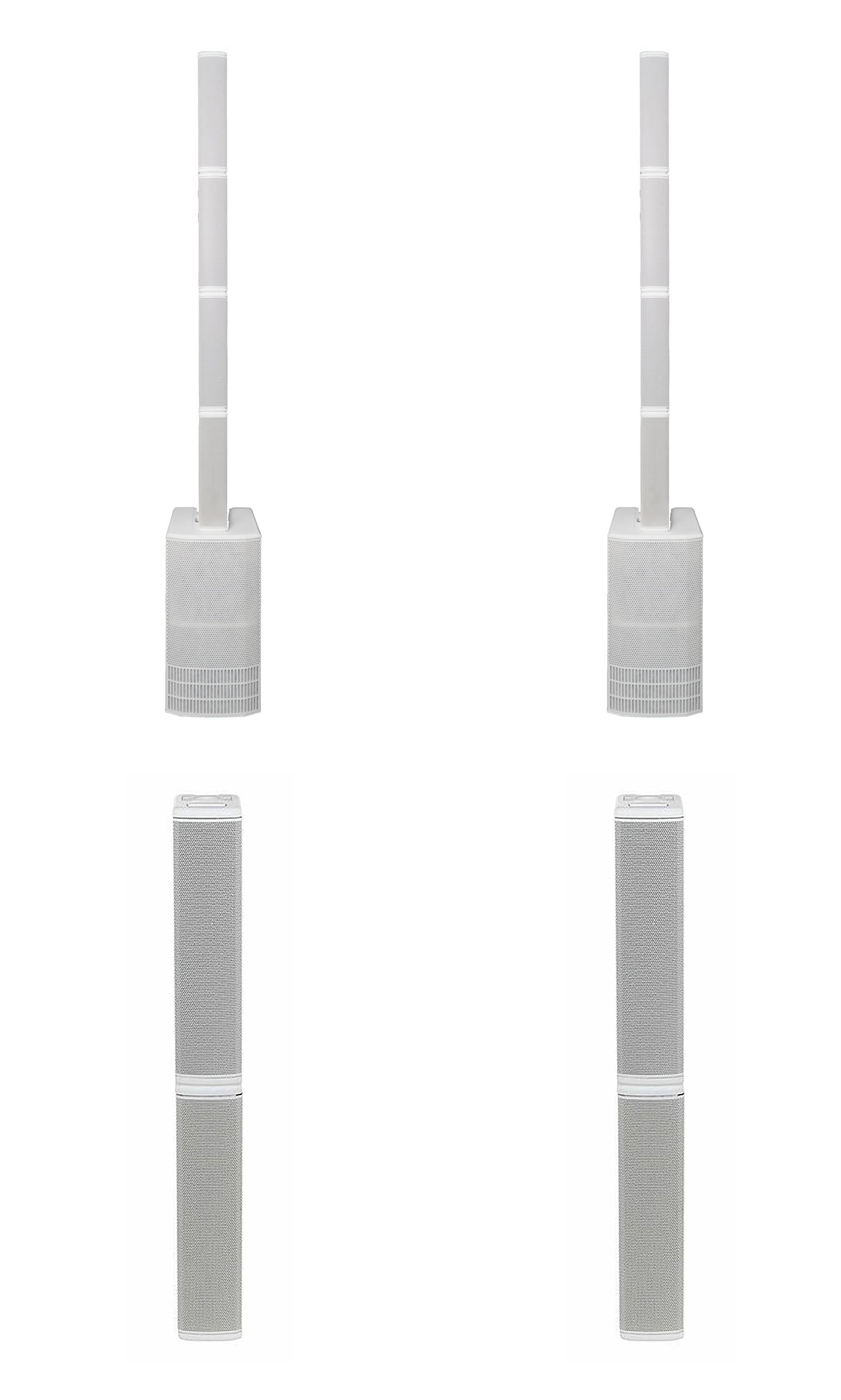 dB Technologies ES1203WDP Portable Stereo Sound System DJ Package with Design Pole - White by DB Technologies