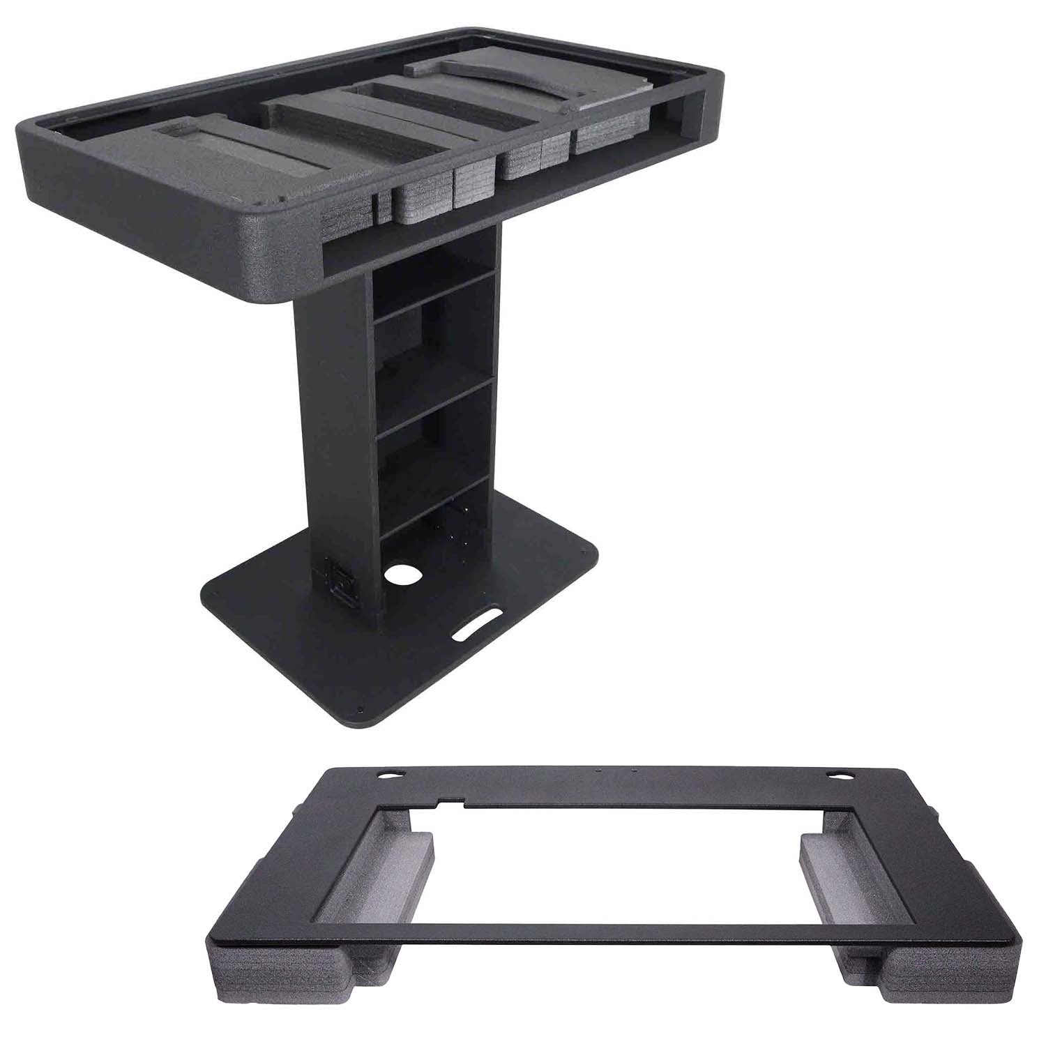 ProX Rev7 Control Tower Podium with Top Plate DJ Package - Black by ProX Cases
