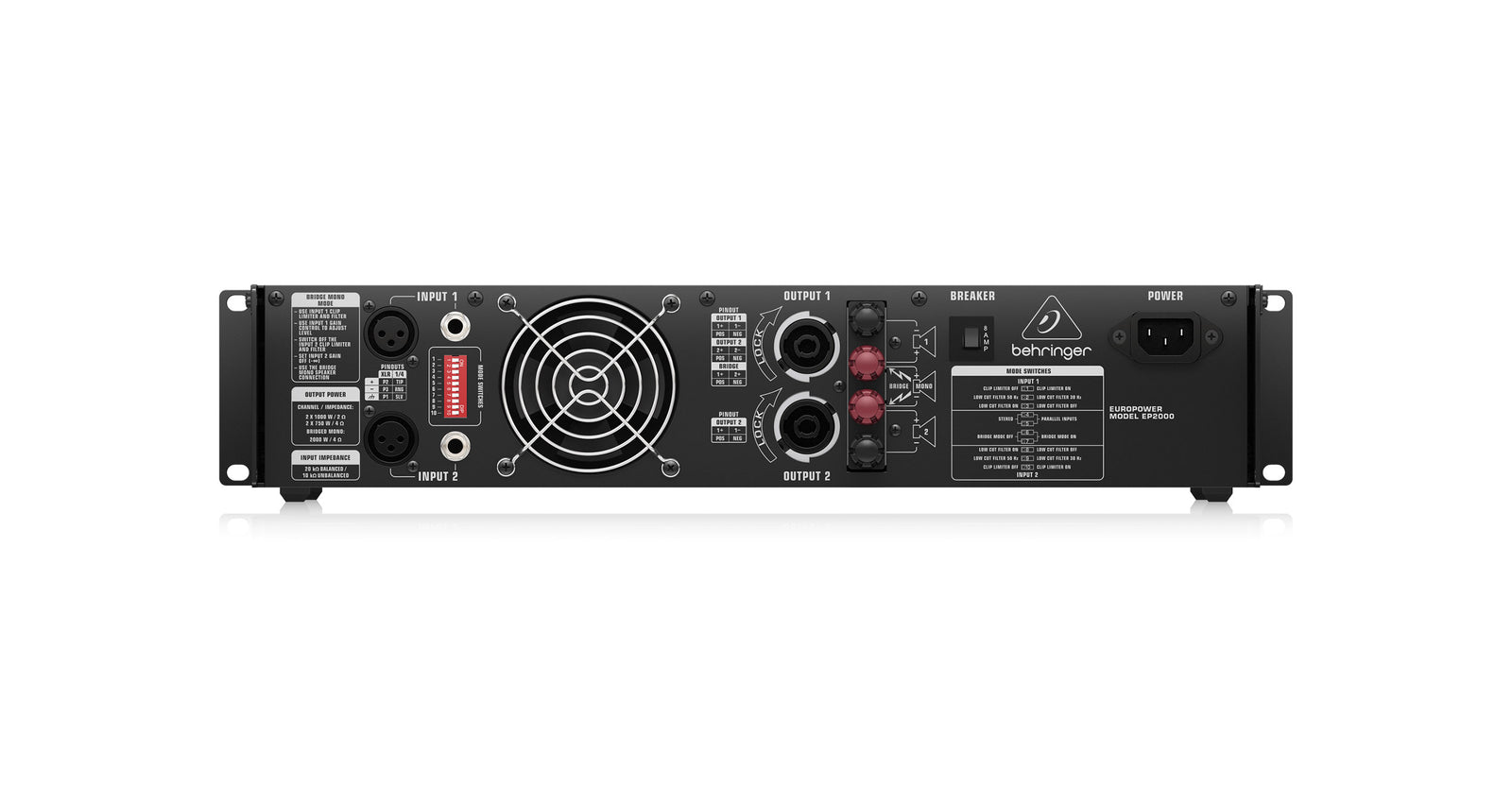 Behringer EP2000 Professional Stereo Power Amplifier with ATR Technology by Behringer
