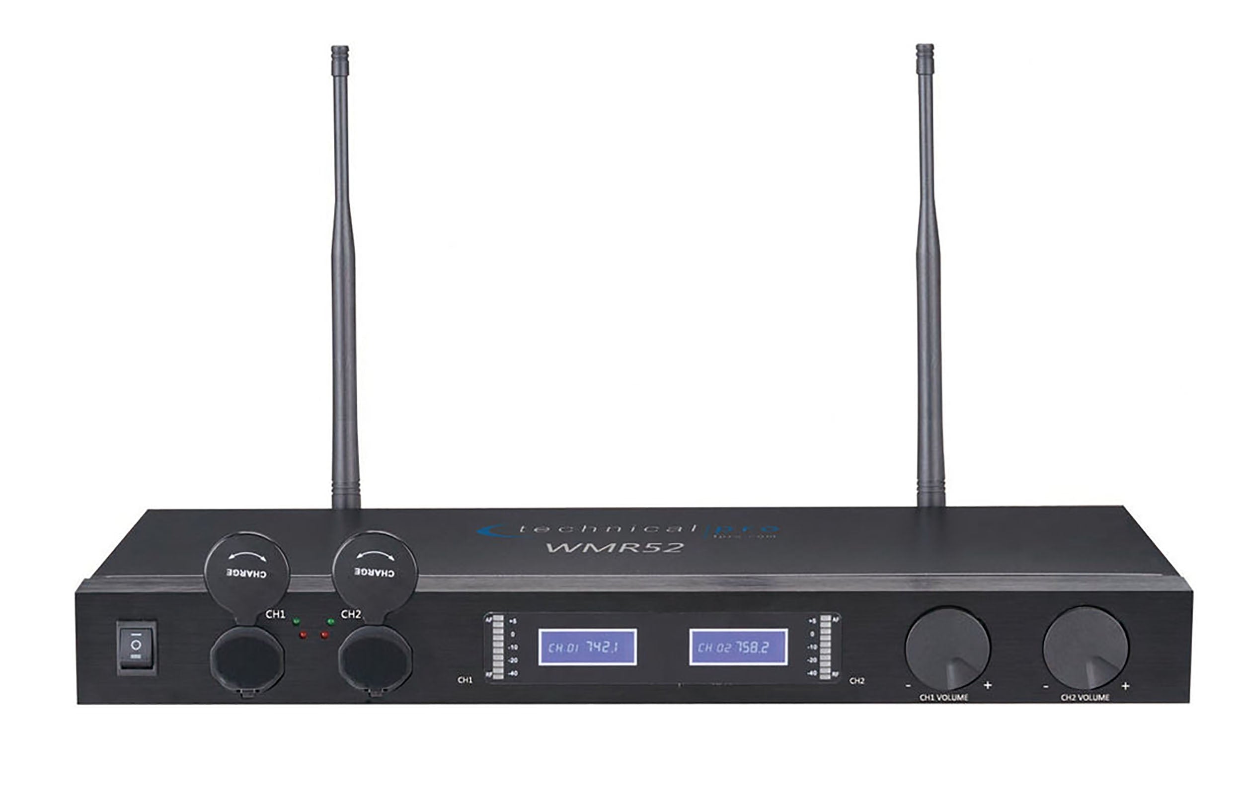 Technical Pro WMR52 Rechargeable Dual UHF Wireless Microphone System by Technical Pro