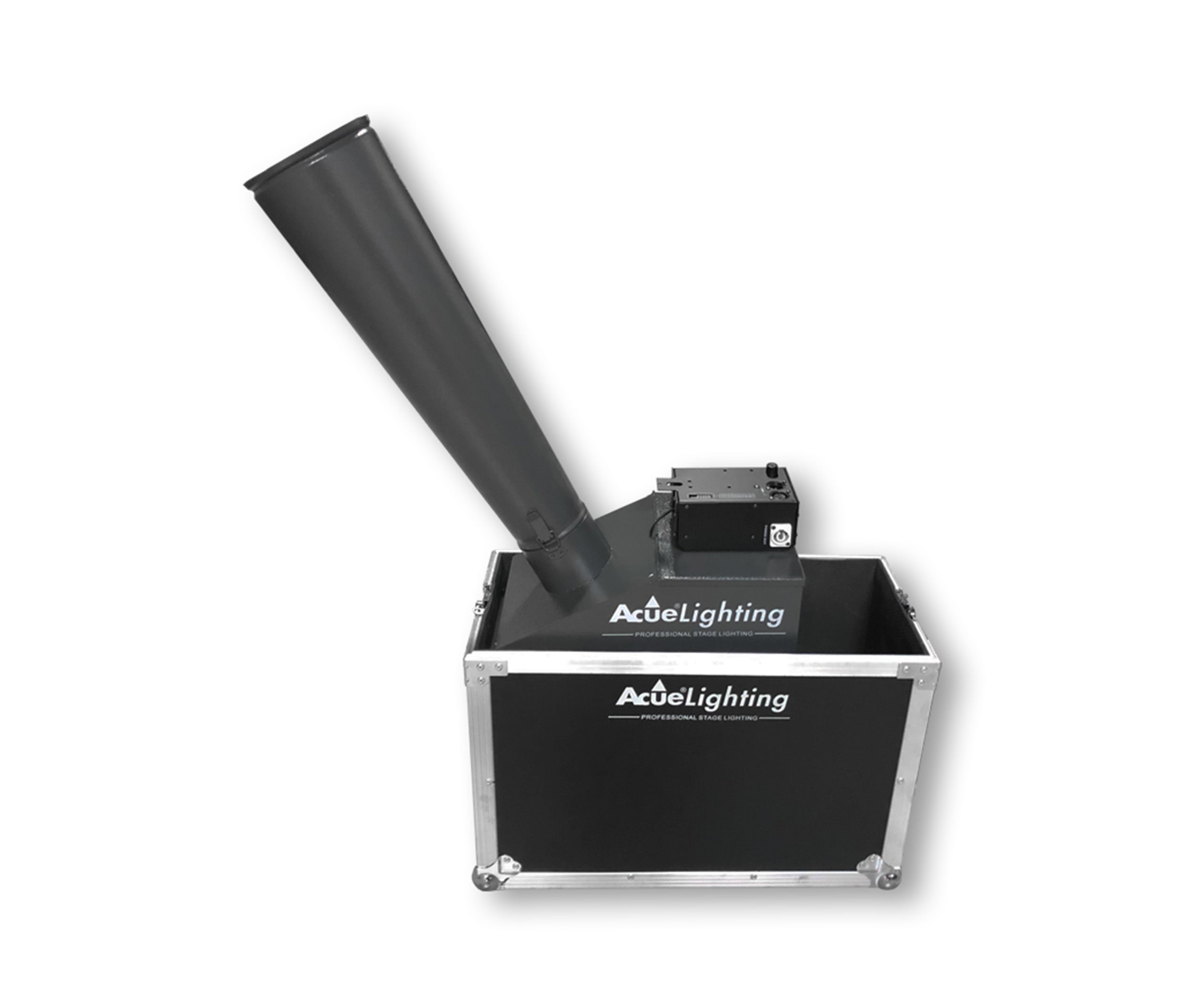 Acue Lighting Confetti Cannon w/DMX, Co2 Powered Heavy-Duty DMX Confetti Cannon with Road Case by Acue Lighting