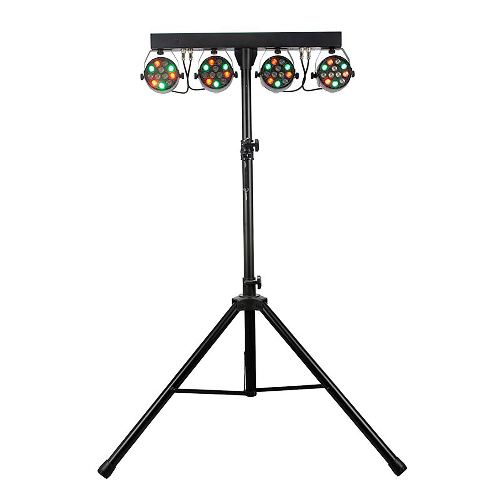 Eliminator Lighting Mini Par Bar with 4 LED Wash Fixtures, Tripod Stand, Remote, and Bag by Eliminator Lighting