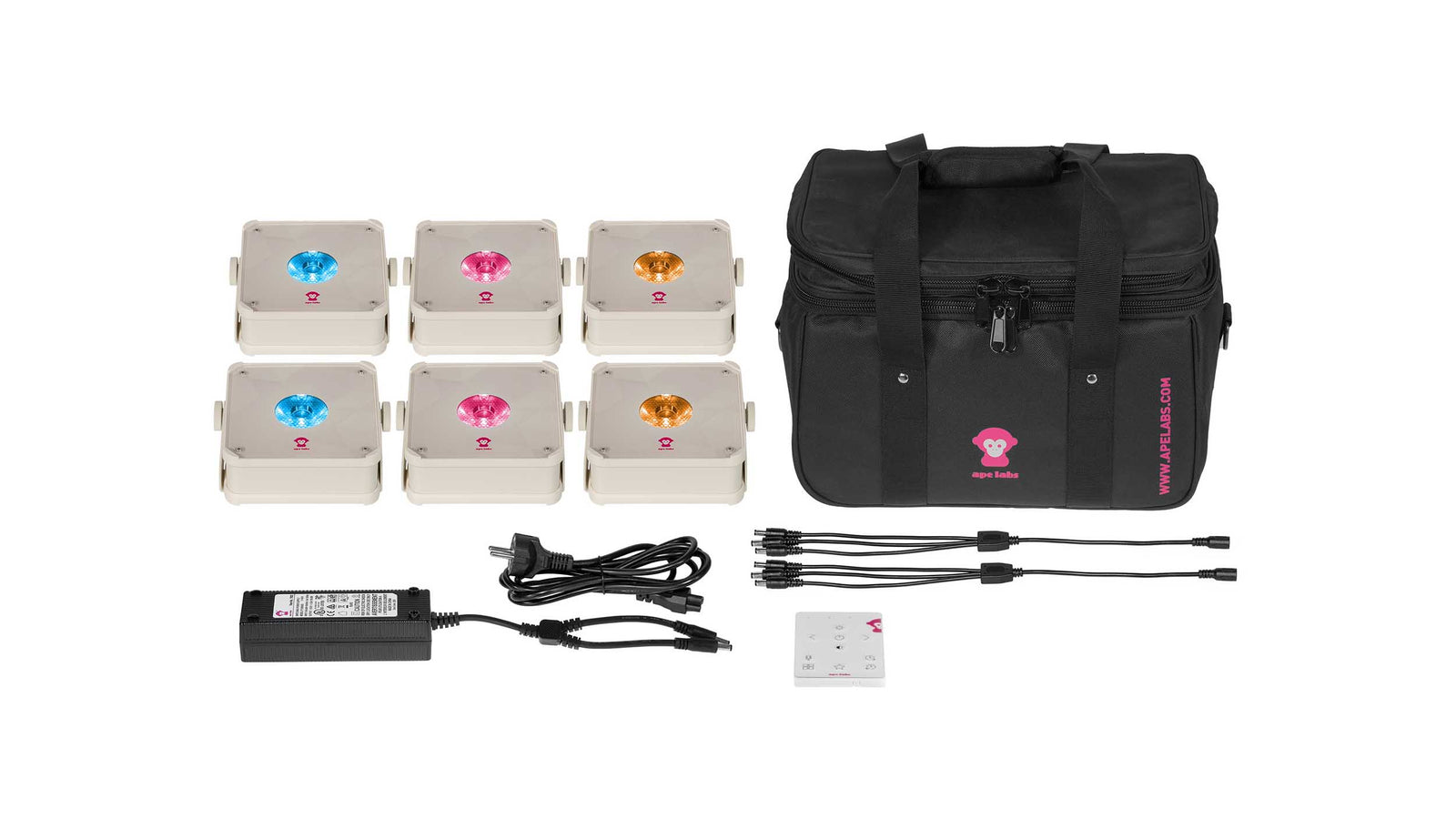 Ape Labs Mini 2.0 IP LED Par Light with Wireless Control and IP65 Rating by Ape Labs