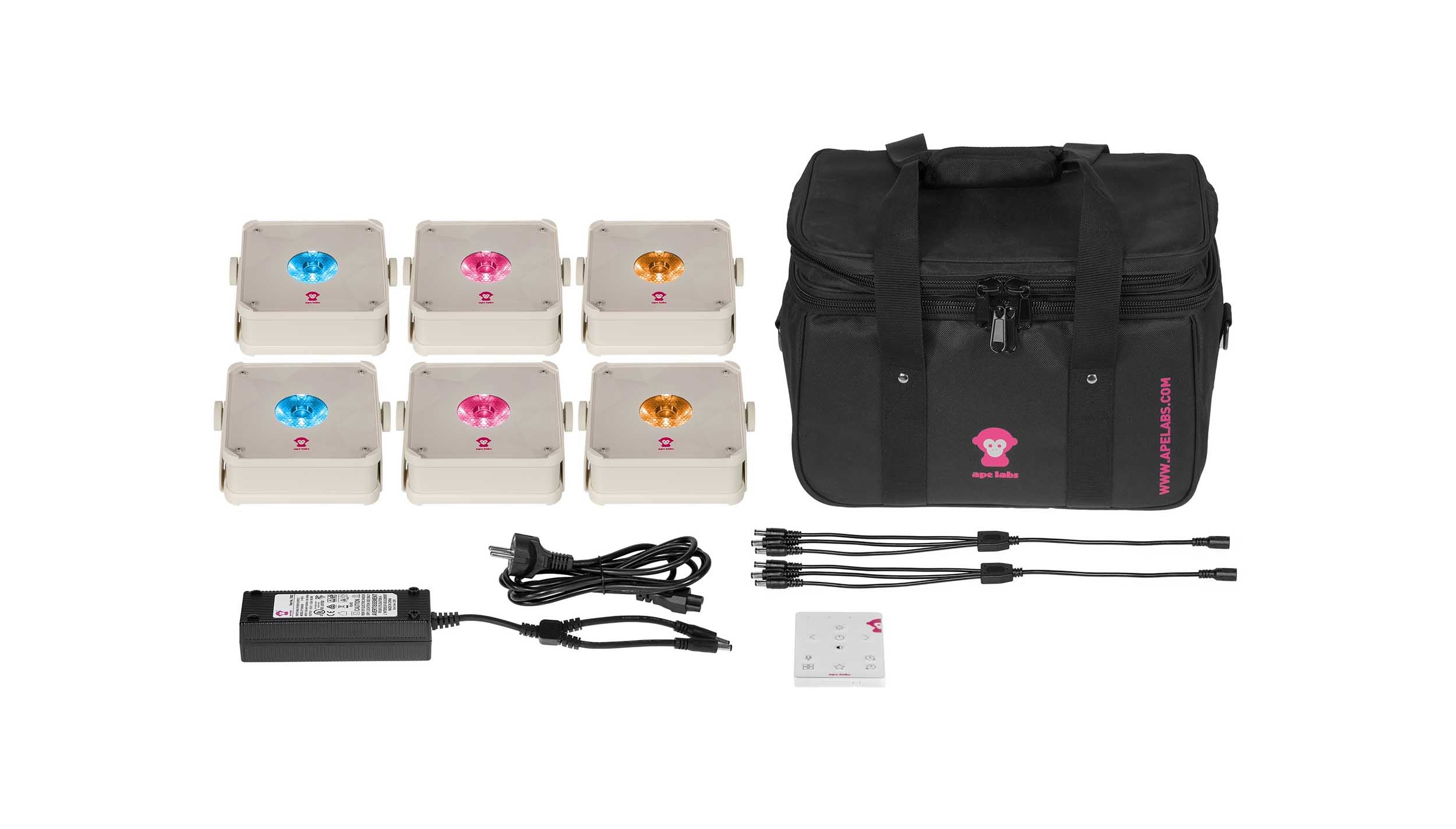 Ape Labs Mini 2.0 IP LED Par Light with Wireless Control and IP65 Rating by Ape Labs