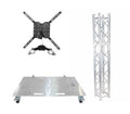 ProX KT-MEDIAPOST656, DJ Package Including 1 KT-F34SQ656 Aluminum Truss, 1 XT-BP2430W Base Plate on Wheels, 1 XT-MEDIAMOUNT TV Bracket Clamp by ProX Cases