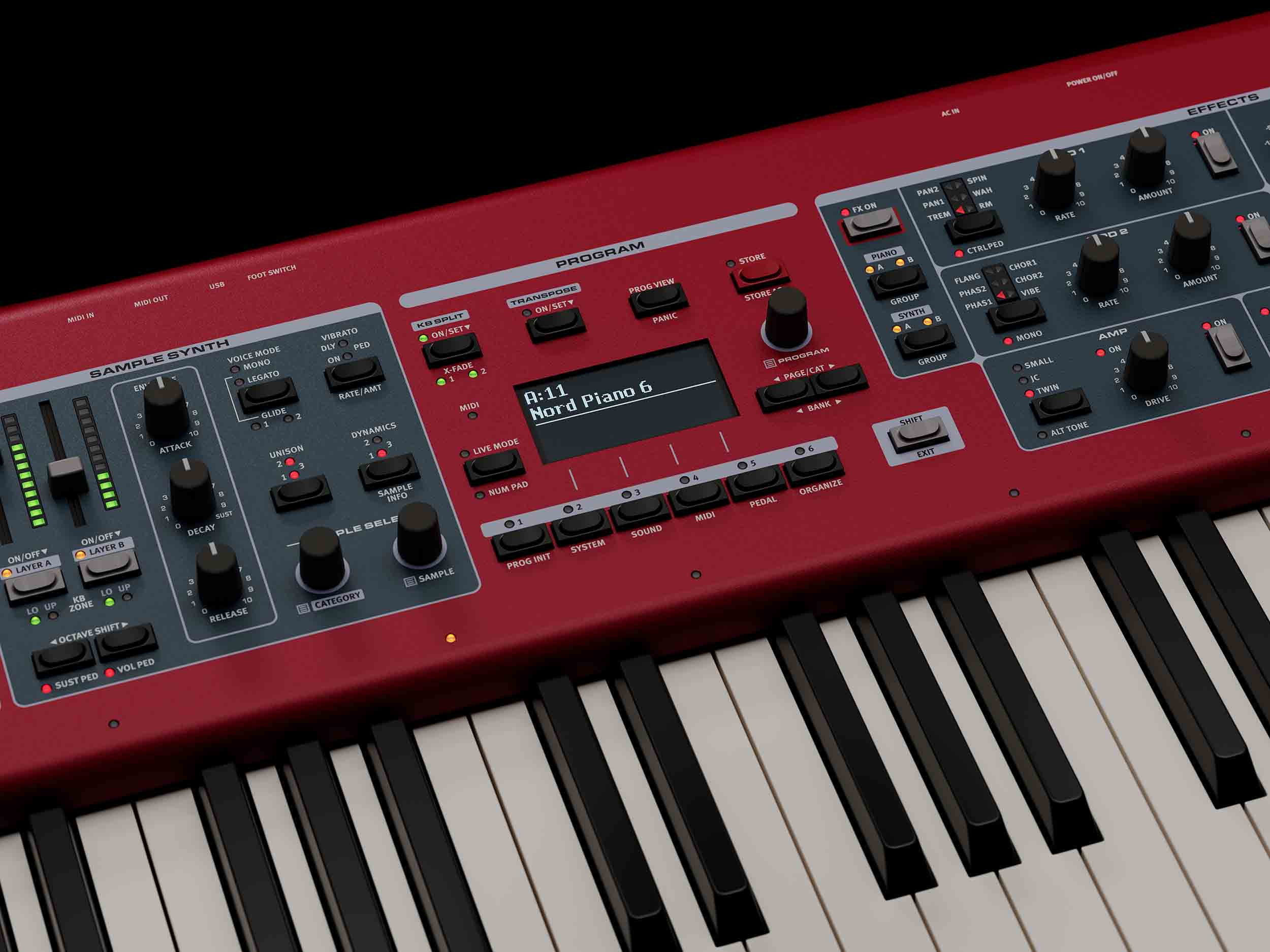 Nord Piano 6, Professional Stage Piano with Triple Sensor Keybed and Advanced Sound Creation by Nord