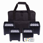 Colorkey CKW-6024 MobilePar Mini Hex 4 Uplight Bundle with Carrying Case - 4-Pack by ColorKey