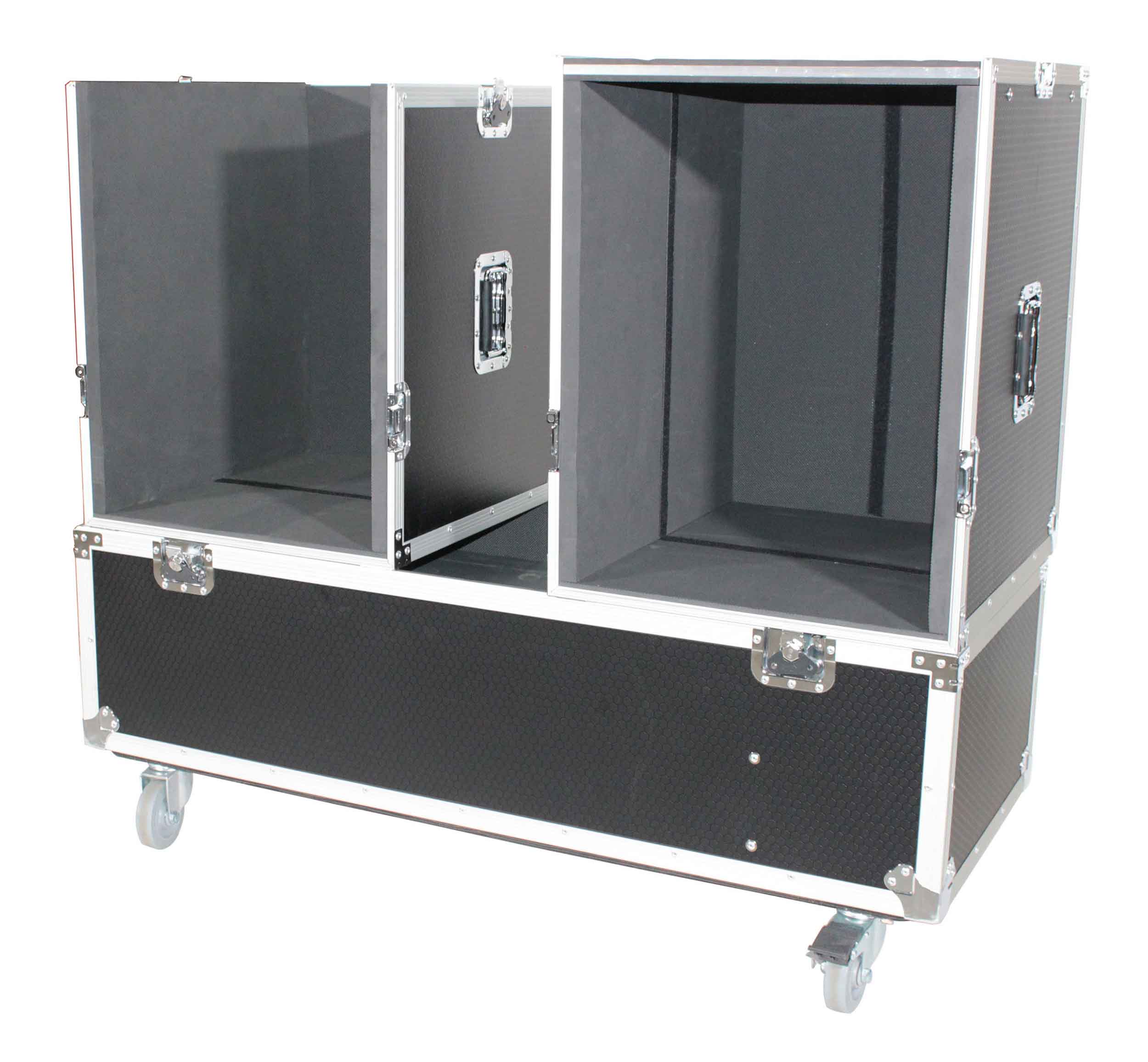 ProX X-EVO1250X2W, ATA Flight Case for 2x RCF EVOX12 or EV Evolve 50 Compact Arrays Fits Two Speakers and Subwoofers by ProX Cases