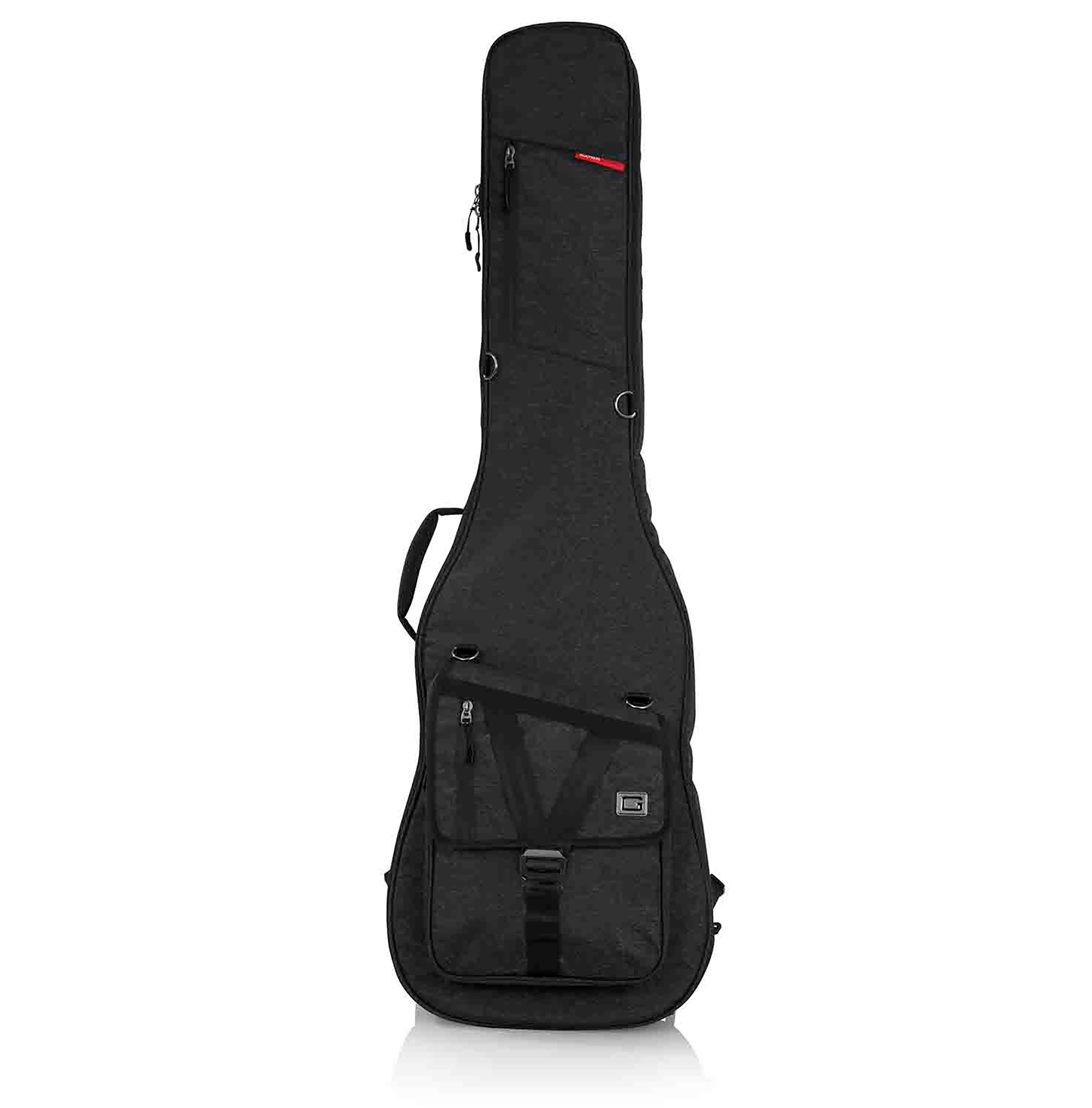 Gator Cases GT-BASS-BLK Transit Series Bass Guitar Gig Bag with Charcoal Black Exterior by Gator Cases