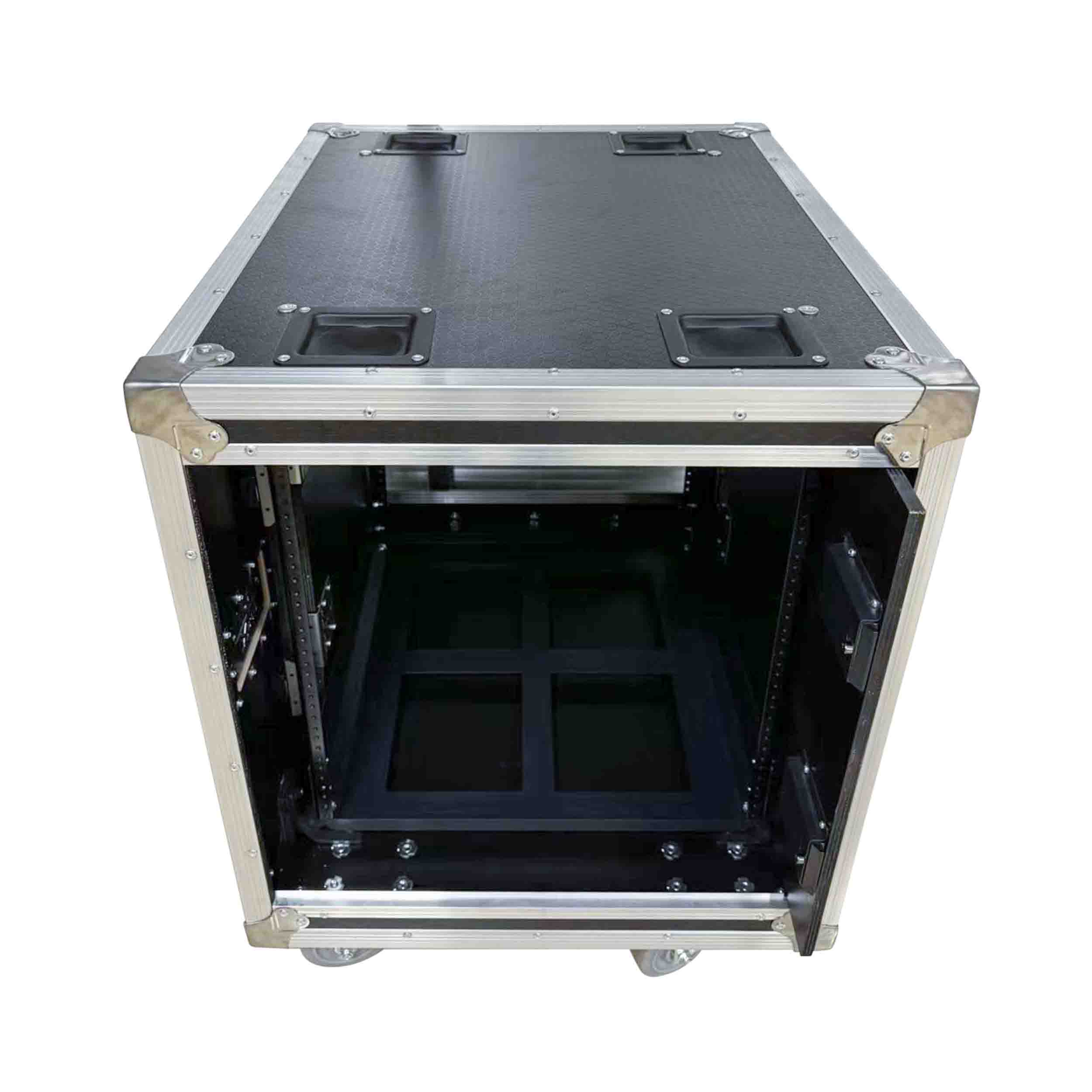 ProX T-16USLAM24, 16U 24" Deep Vertical Rack Shock Mount Case with 2 Sliding Slam Doors and 4" Caster Wheels by ProX Cases
