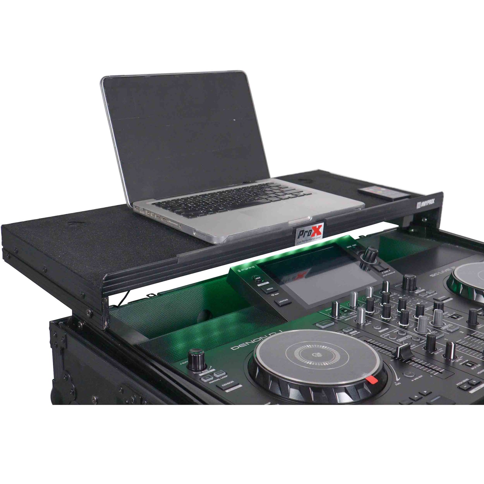 ProX XS-SCLIVE2 LTBL LED, ATA Flight Style Road Case for Denon SC Live 2 Controller - Black by ProX Cases