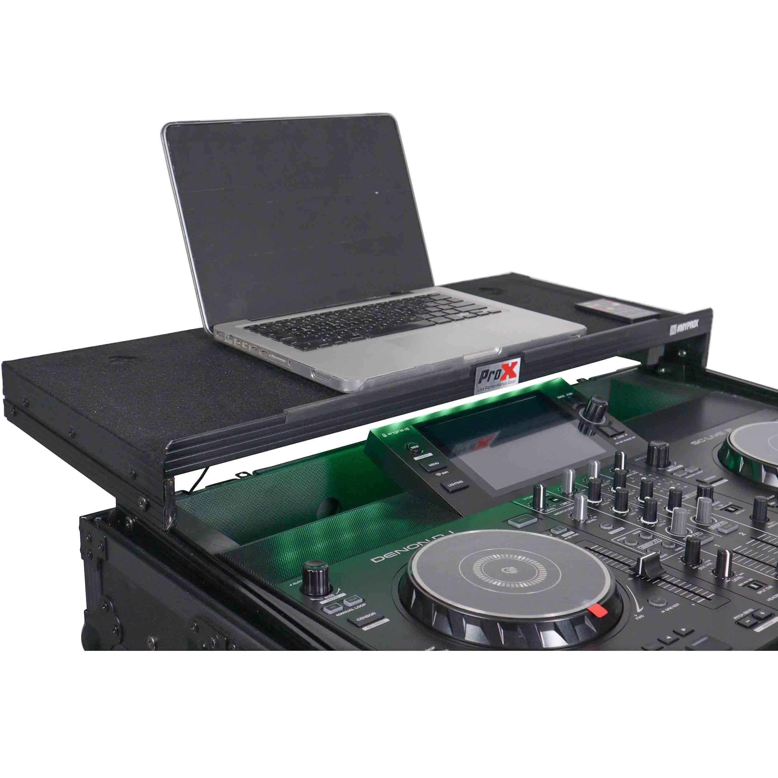 ProX XS-SCLIVE2 LTBL LED, ATA Flight Style Road Case for Denon SC Live 2 Controller - Black by ProX Cases