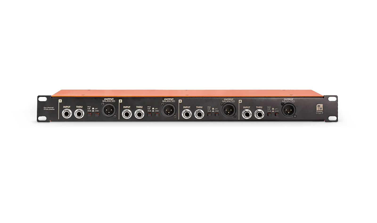Palmer Bridge 4P, 4-Channel 19" Passive DI Box by Palmer