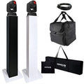 Chauvet DJ Intimidator Spot 110 Lightweight LED Moving Heads DJ Package with Novopro White Adjustable Podium Stands & Scrims by Chauvet DJ