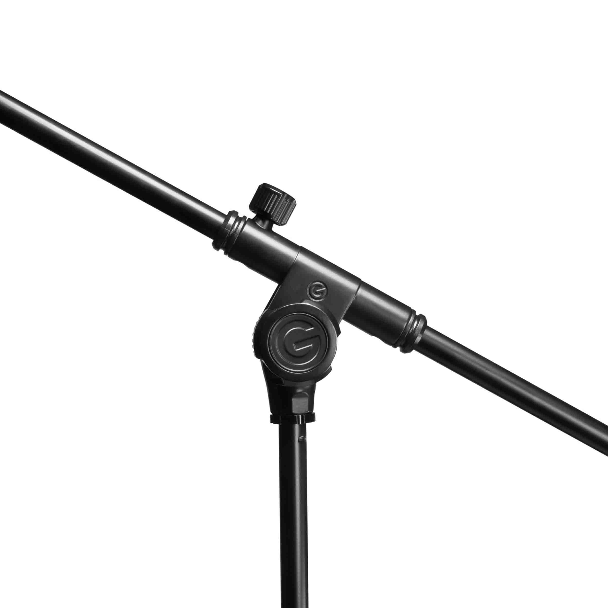 B-Stock: Gravity TMS 2222, Short Touring Series Microphone Stand with Round Base and 2-Point Adjustment Telescoping Boom by Gravity
