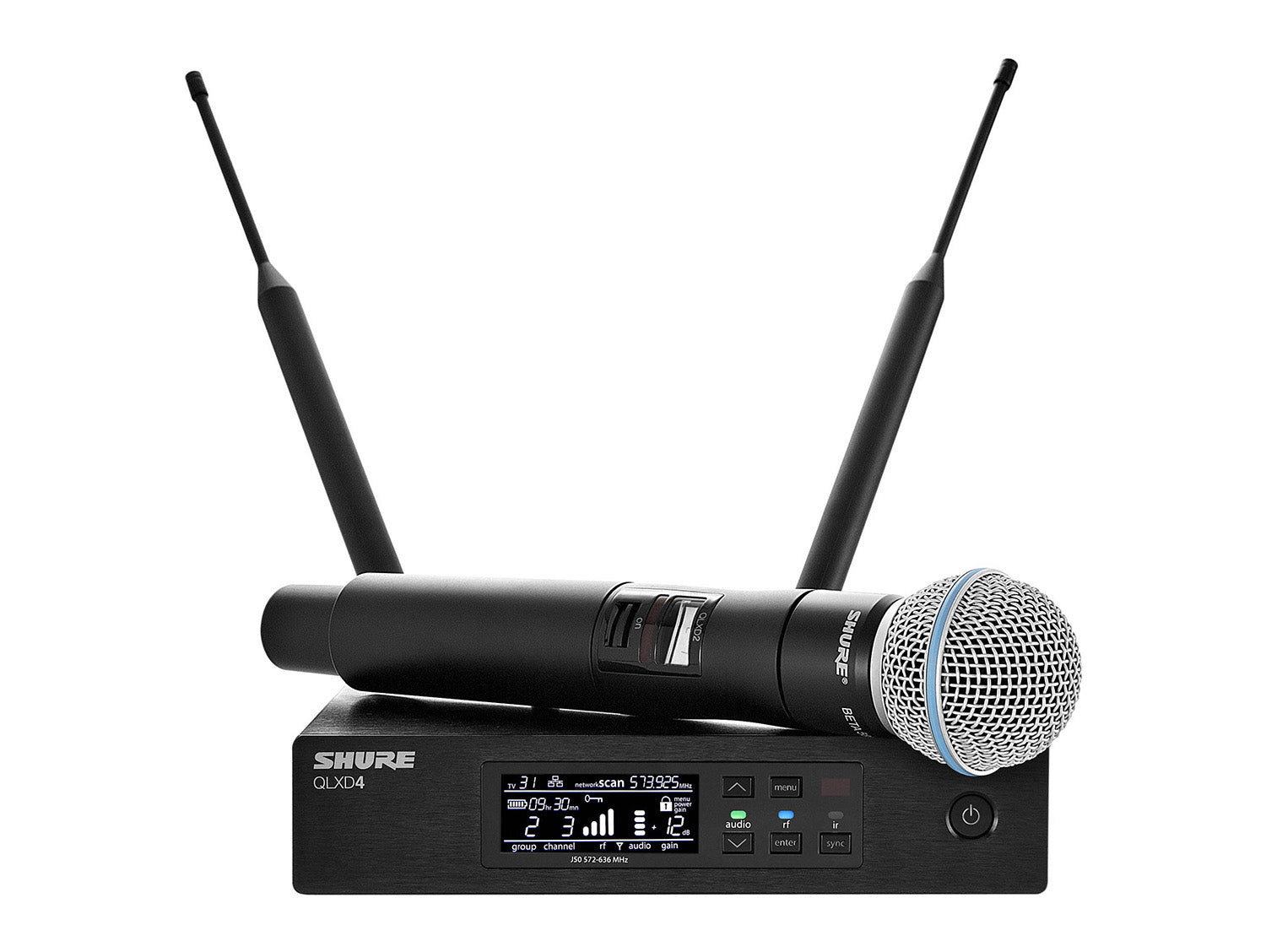 Shure QLXD24/B58 Digital Handheld Wireless Microphone Transmitter System with Beta 58A by Shure