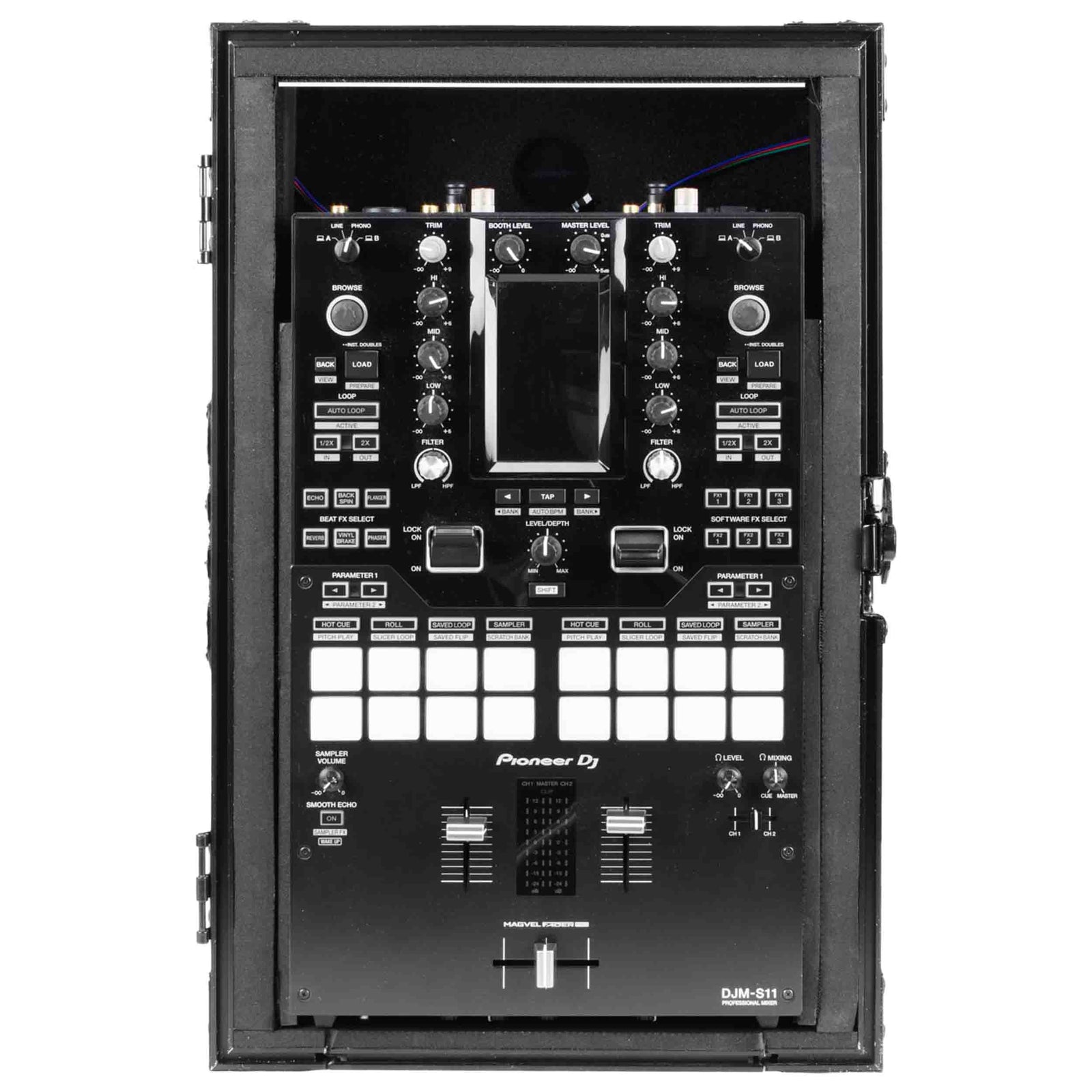 Odyssey FFX11MIXBL, LED Black Label Universal Format DJ Mixer Flight FX Case - 10 to 11 Inches by Odyssey